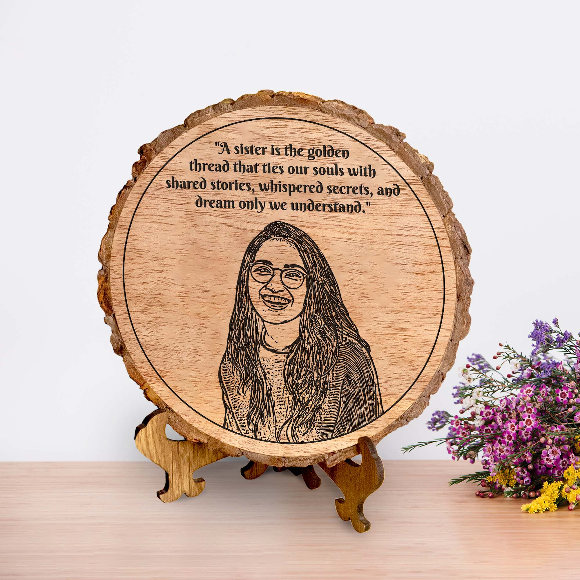 Customized Raksha Bandhan gift Plaque for sister's