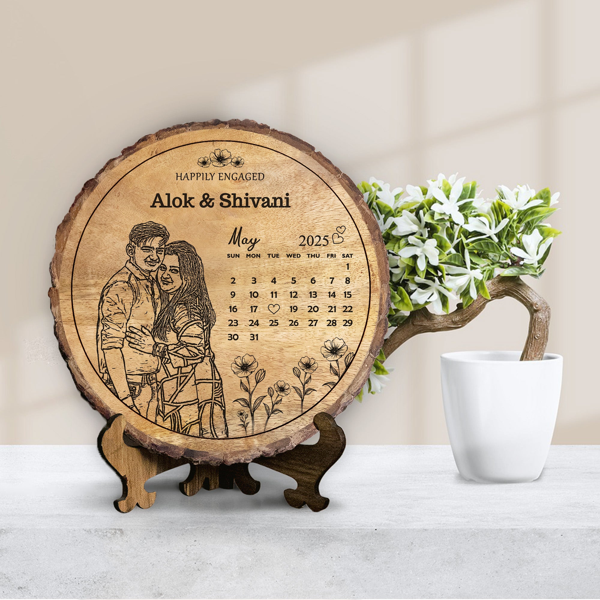Personalized Engagement Gift Plaque