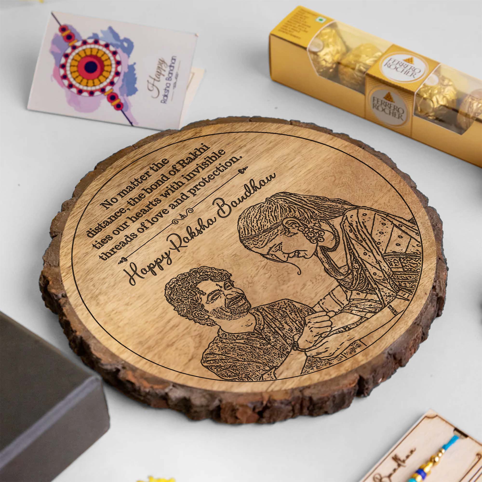 5-in-1 Sibling Love Treasure Box – A Heartfelt Hamper Featuring a Gift wooden plaque