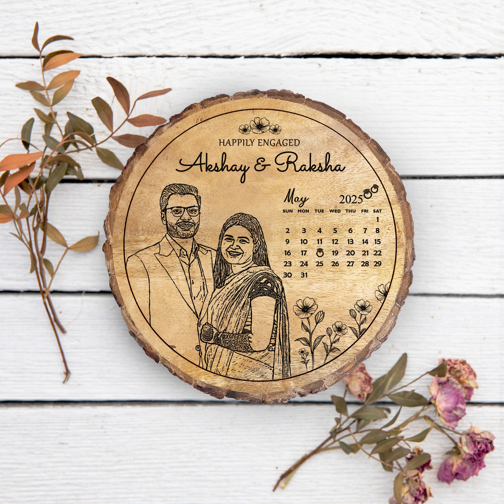 Personalized Engagement Gift Plaque
