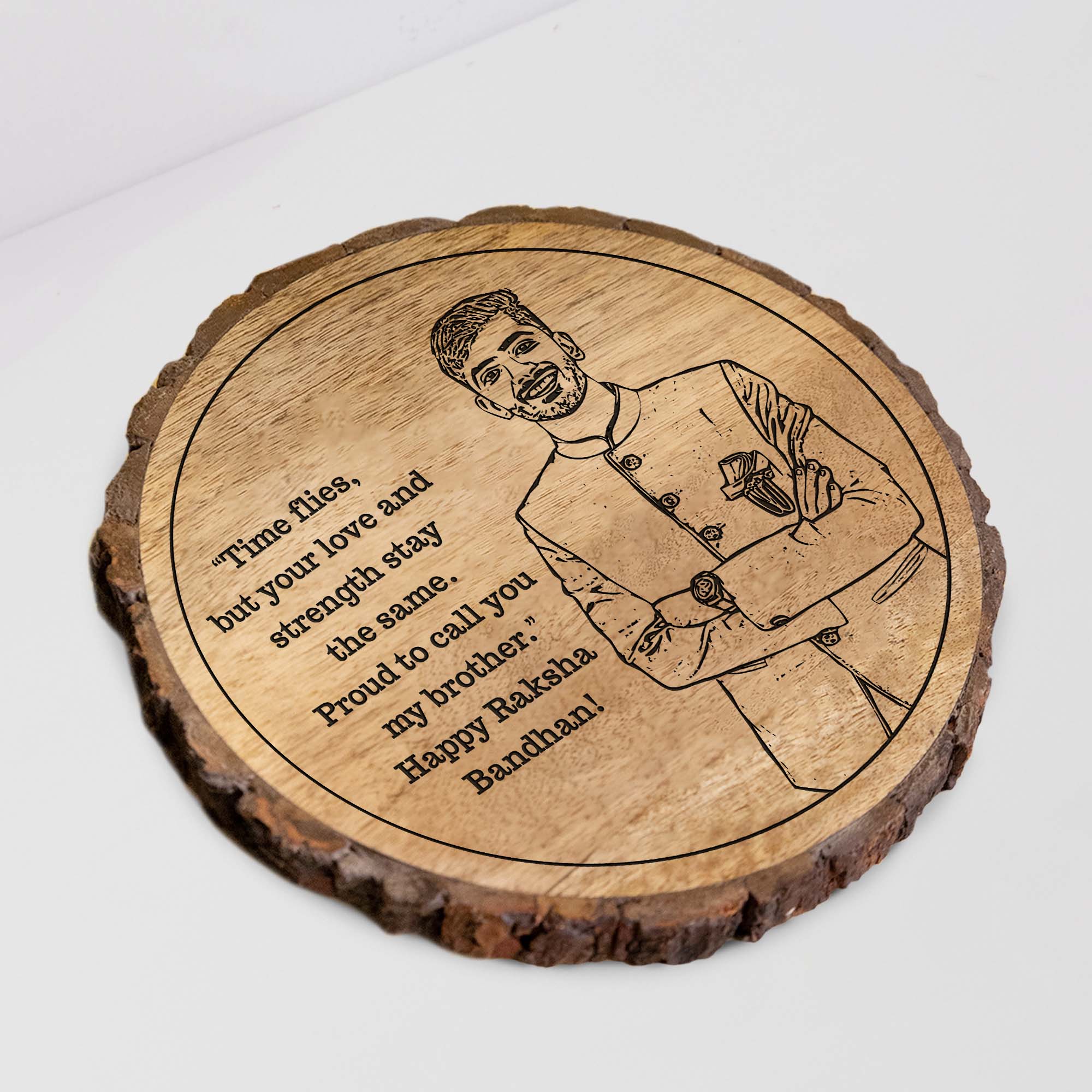 Personalized Raksha Bandhan sibling gift plaque for brother's – A Timeless Bond in Wood