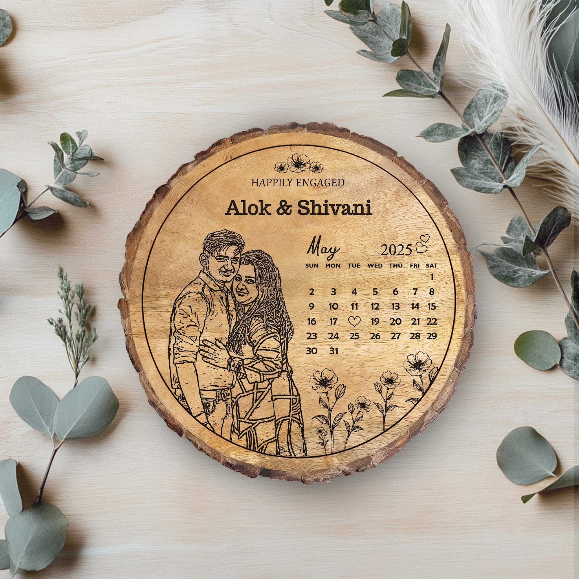 Personalized Engagement Gift Plaque