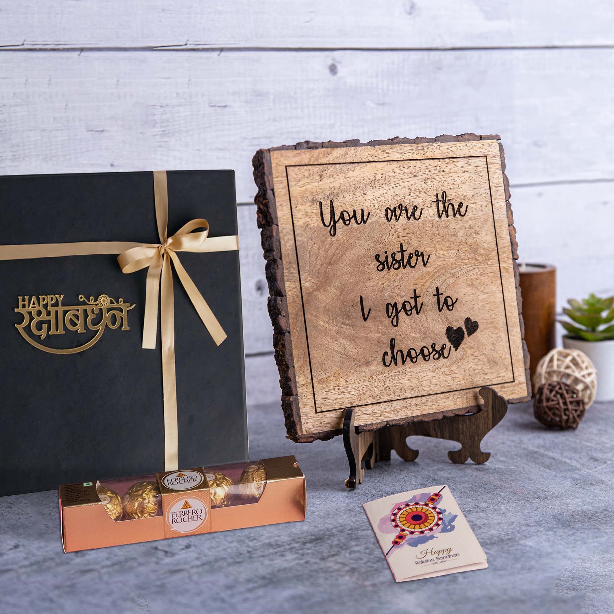 3-in-1 Sibling Love Treasure Box – A Heartfelt Hamper Featuring a Gift Plaque for sister's
