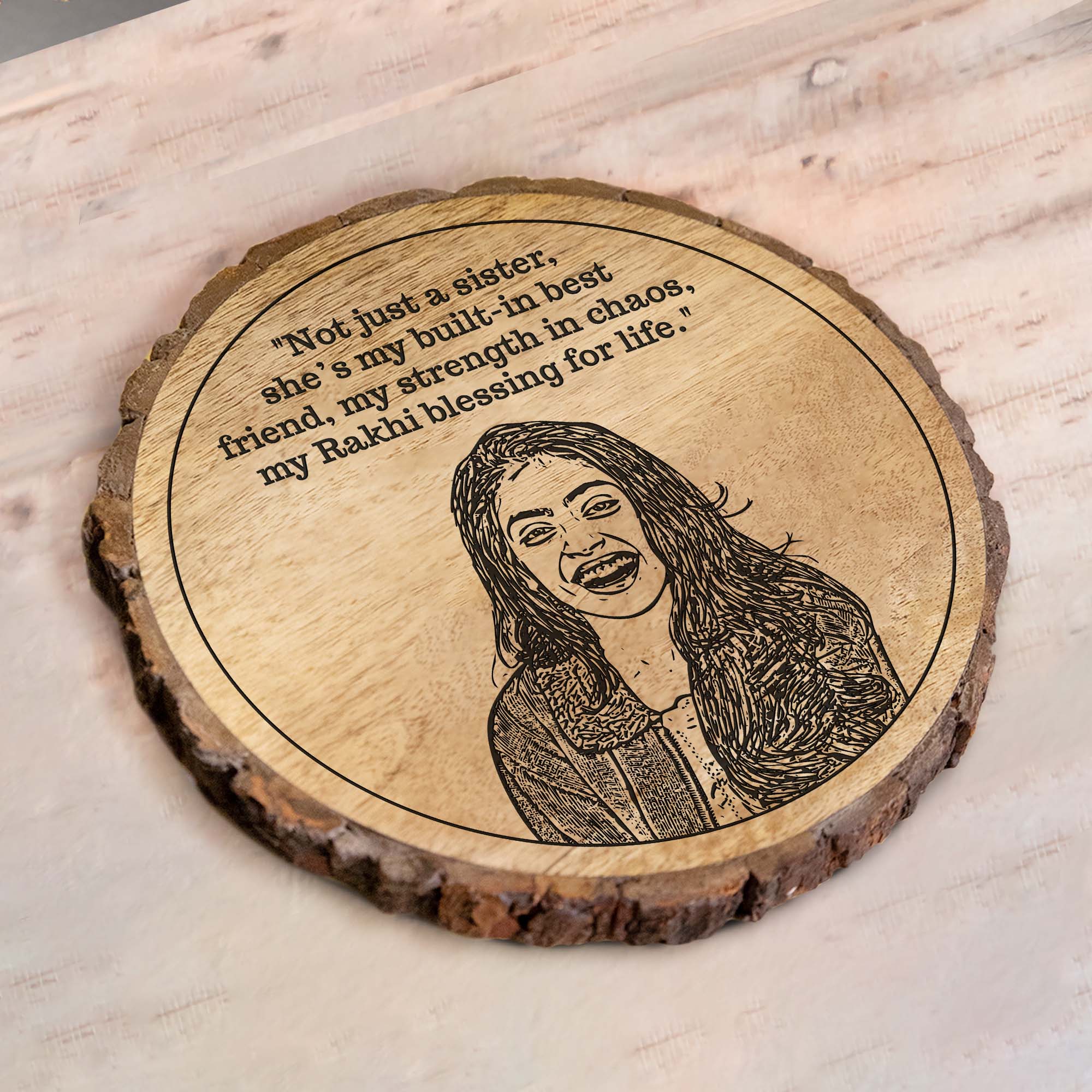 Customized Raksha Bandhan gift Plaque for sister's