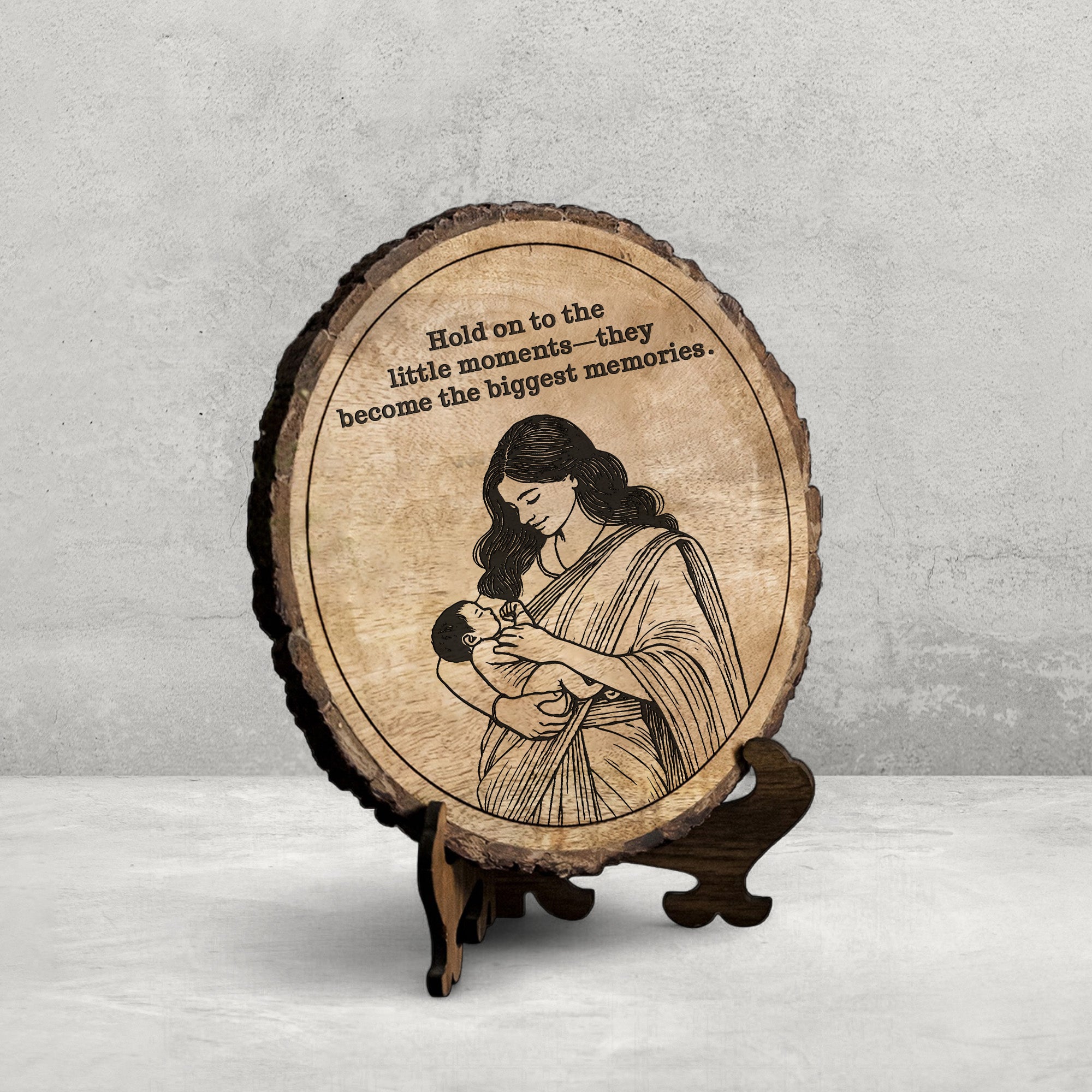 Handcrafted Mango Wood Personalized plaque-Mother's day Gift