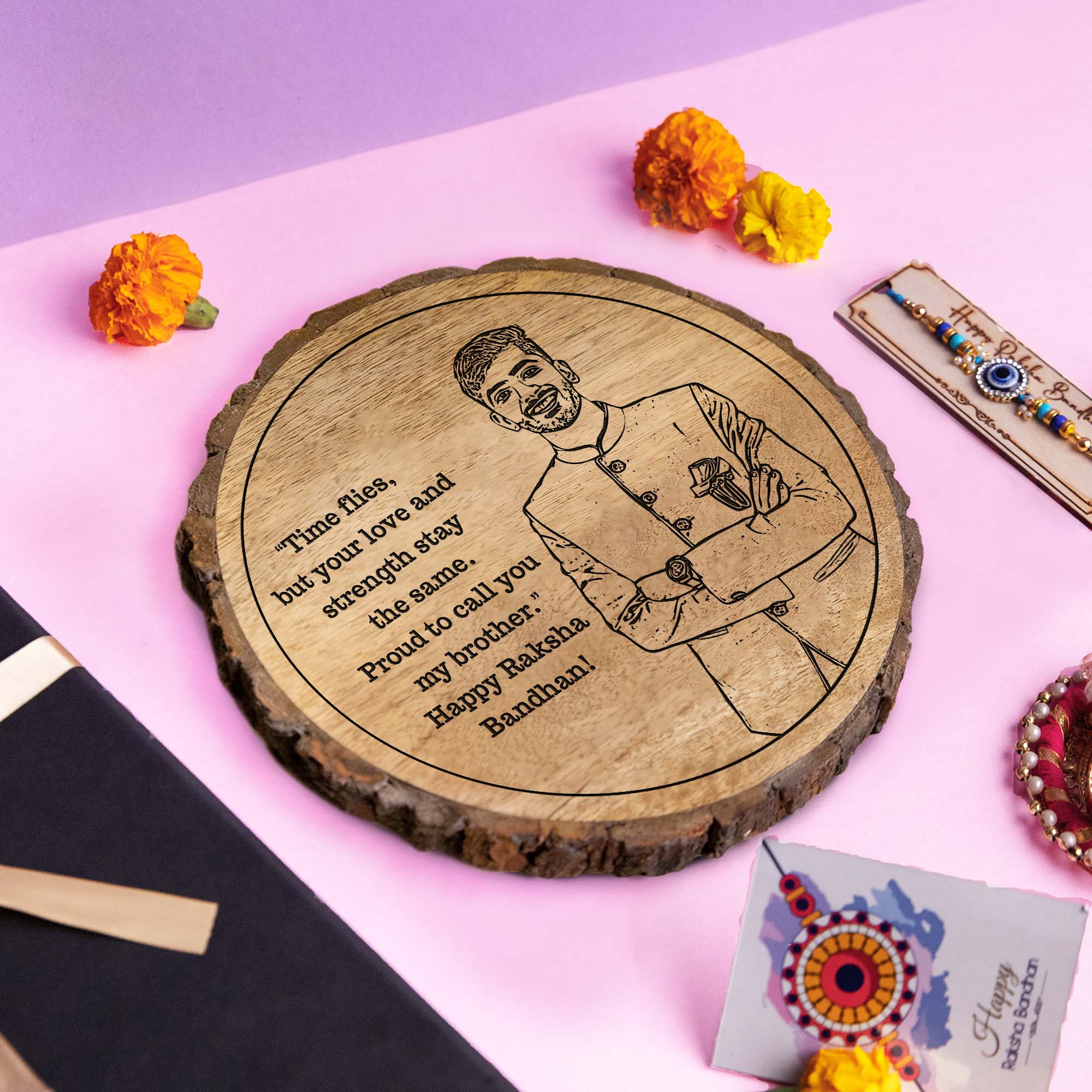 5-in-1 Sibling Love Treasure Box – A Heartfelt Hamper Featuring a Gift plaque for brother's