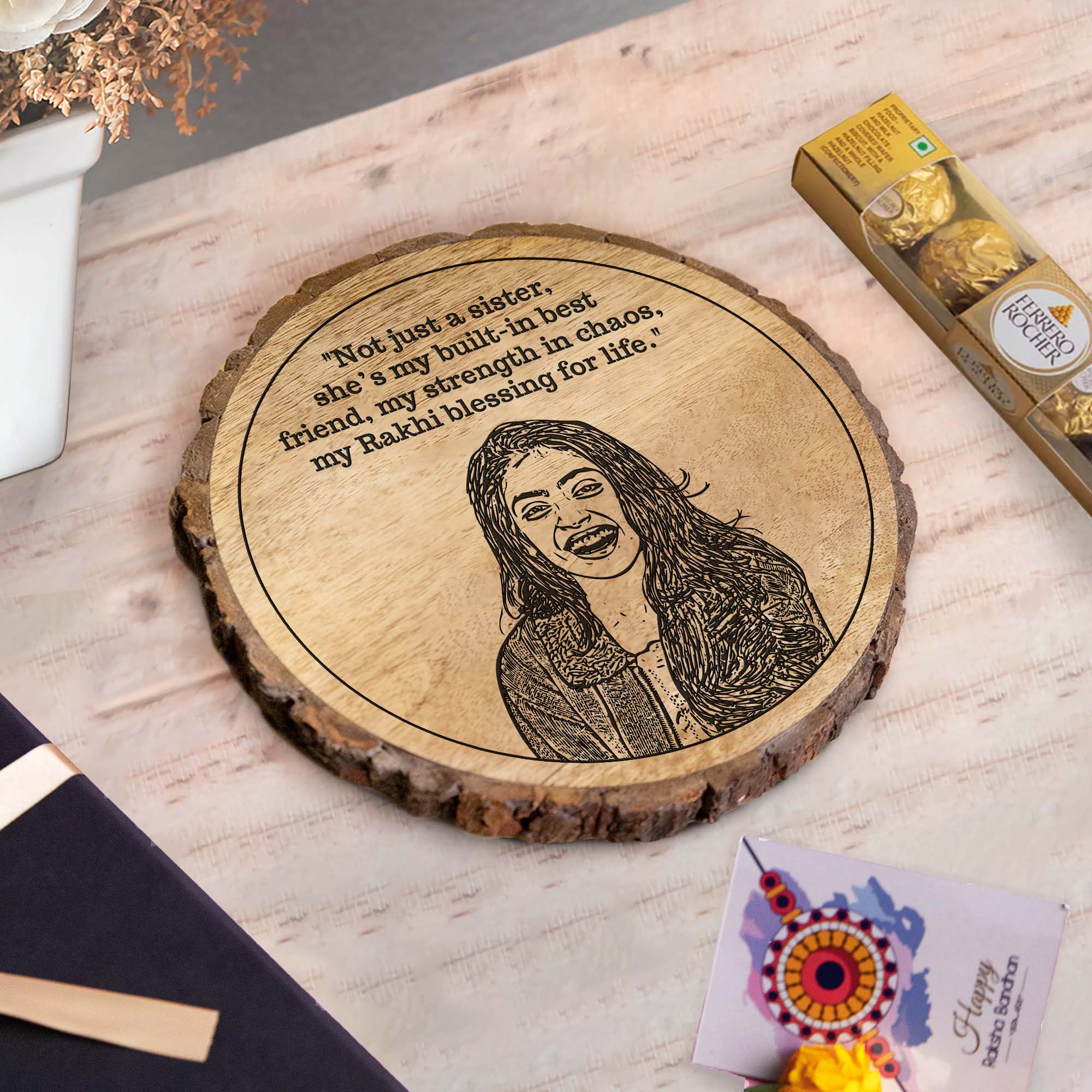 3-in-1 Sibling Love Treasure Box – A Heartfelt Hamper Featuring a Gift Plaque for sister's