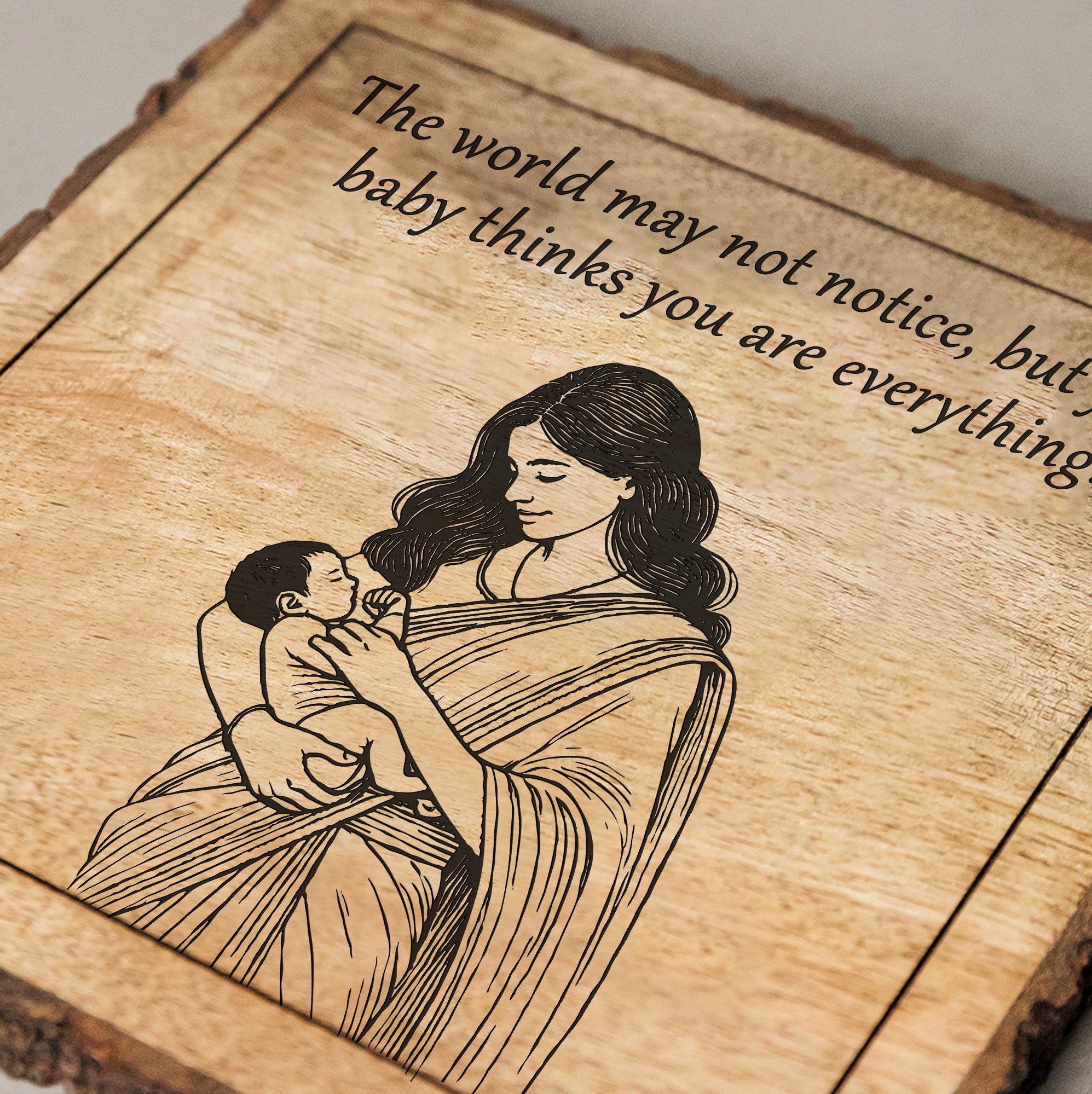 Handcrafted Mango Wood Personalized plaque-Mother's day Gift
