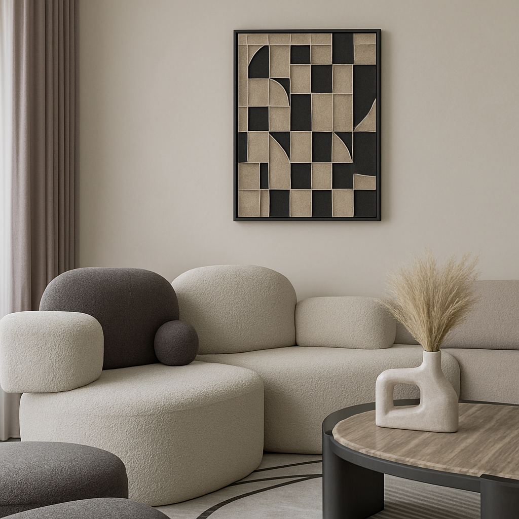 Black - Neutral Framed Artwork