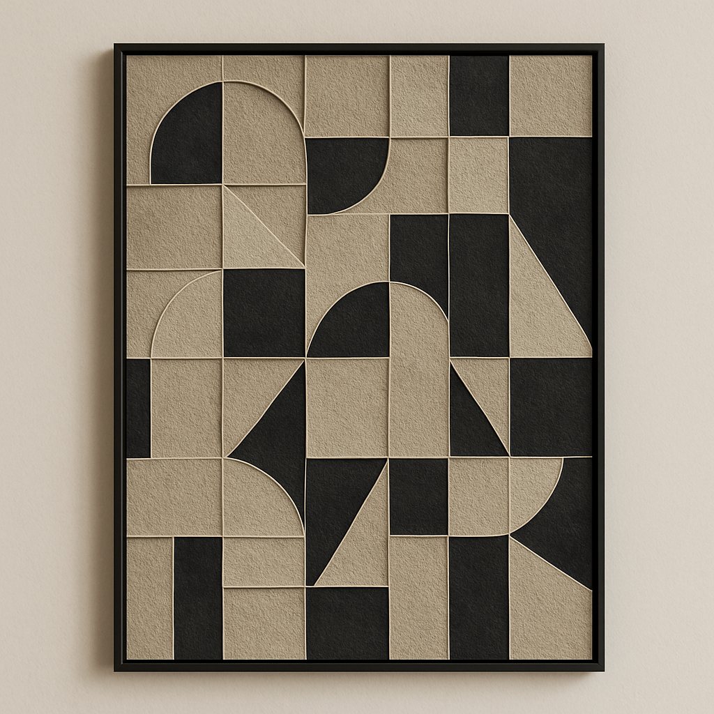 Black - Neutral Framed Artwork