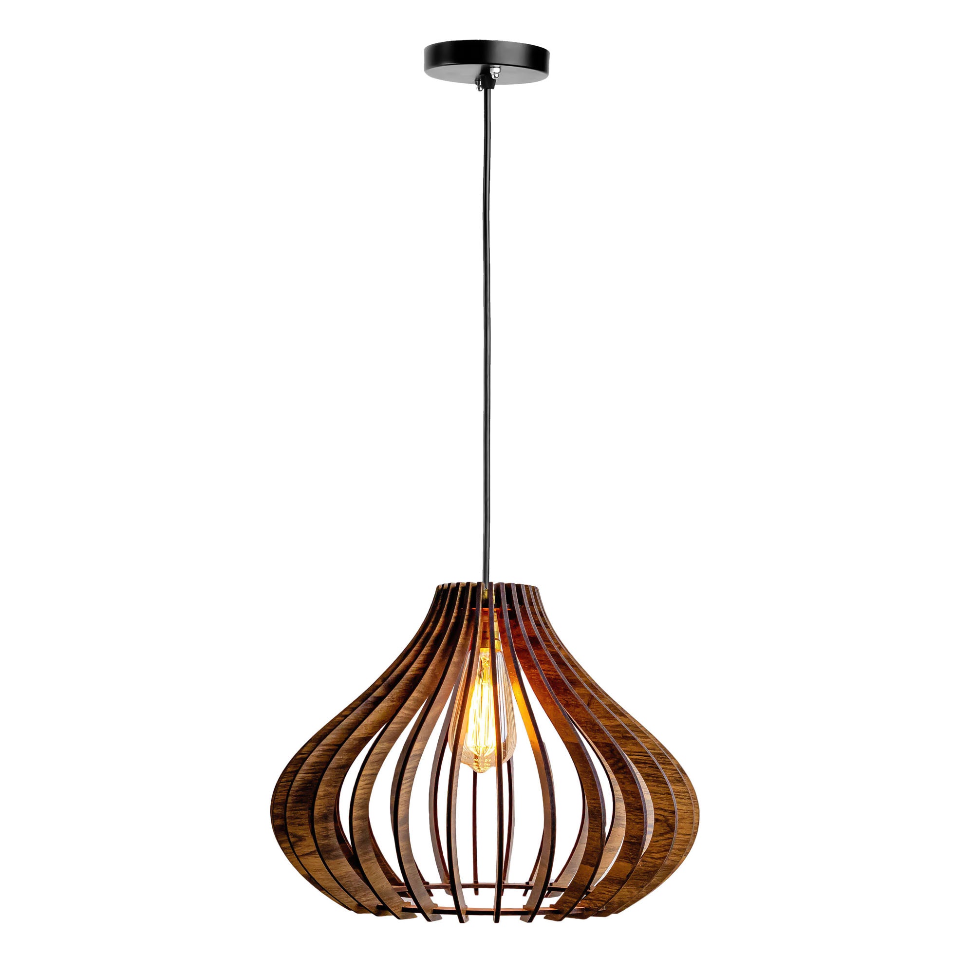 Casie Pine Wood Ceiling Lamp