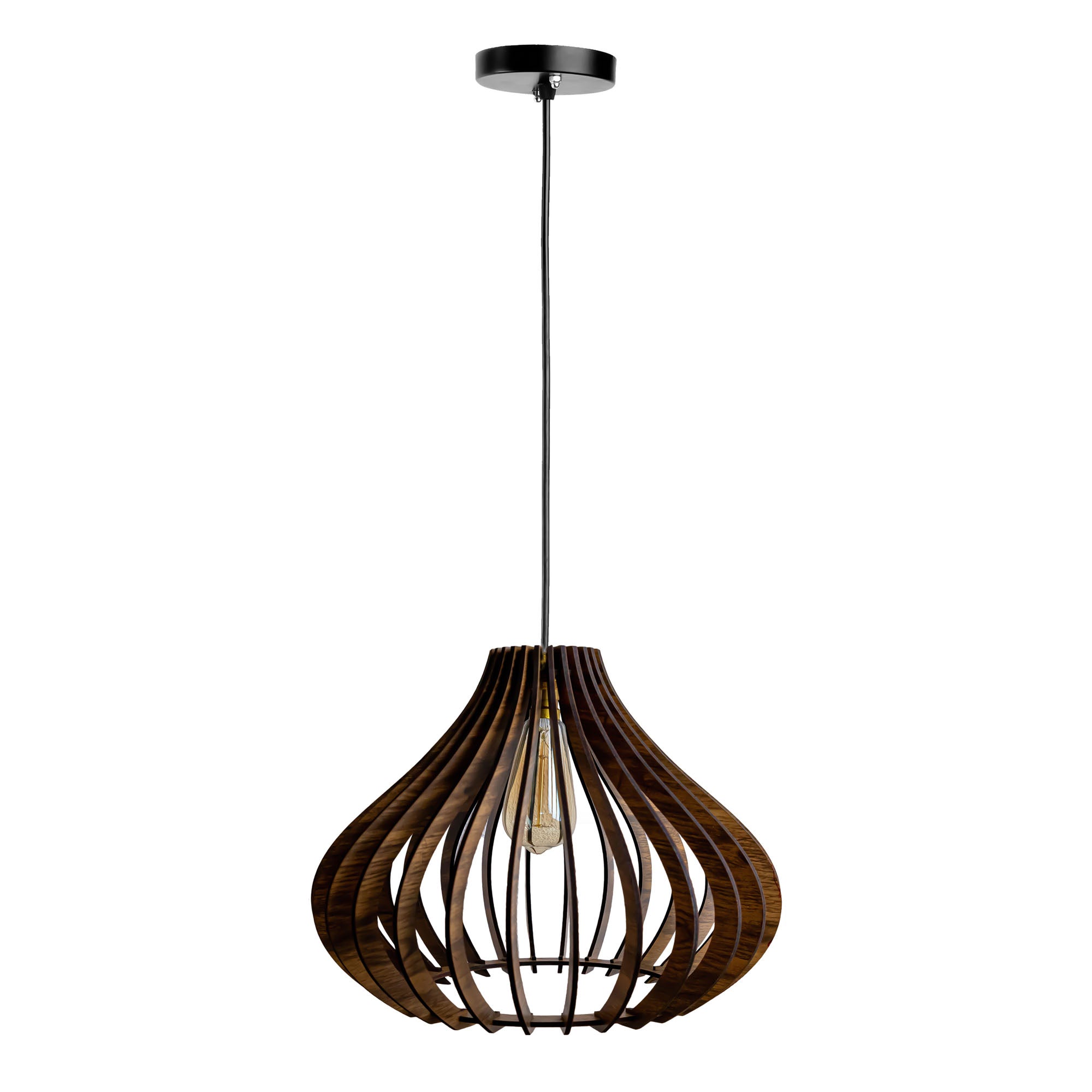 Casie Pine Wood Ceiling Lamp