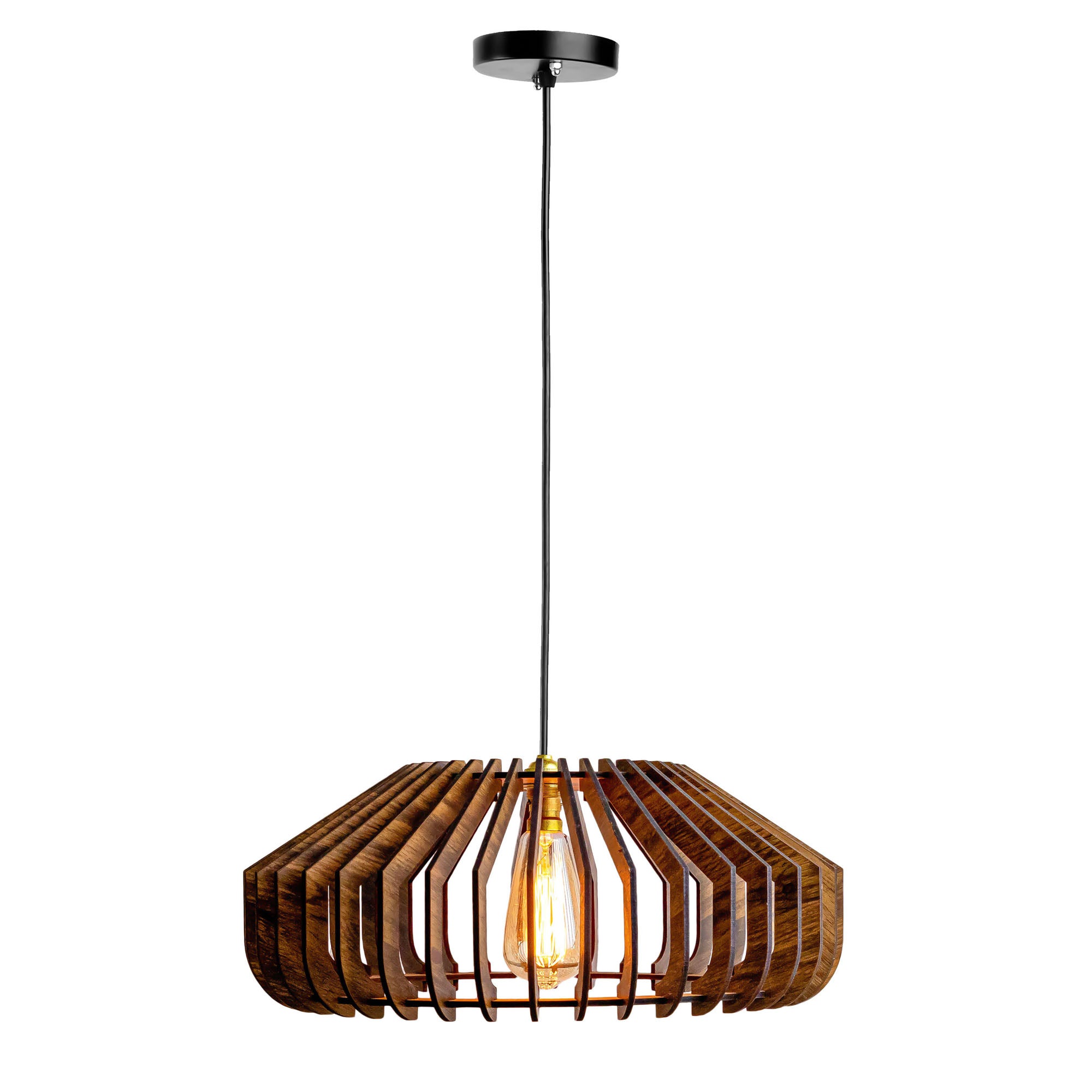 Carny Pine Wood Ceiling Lamp