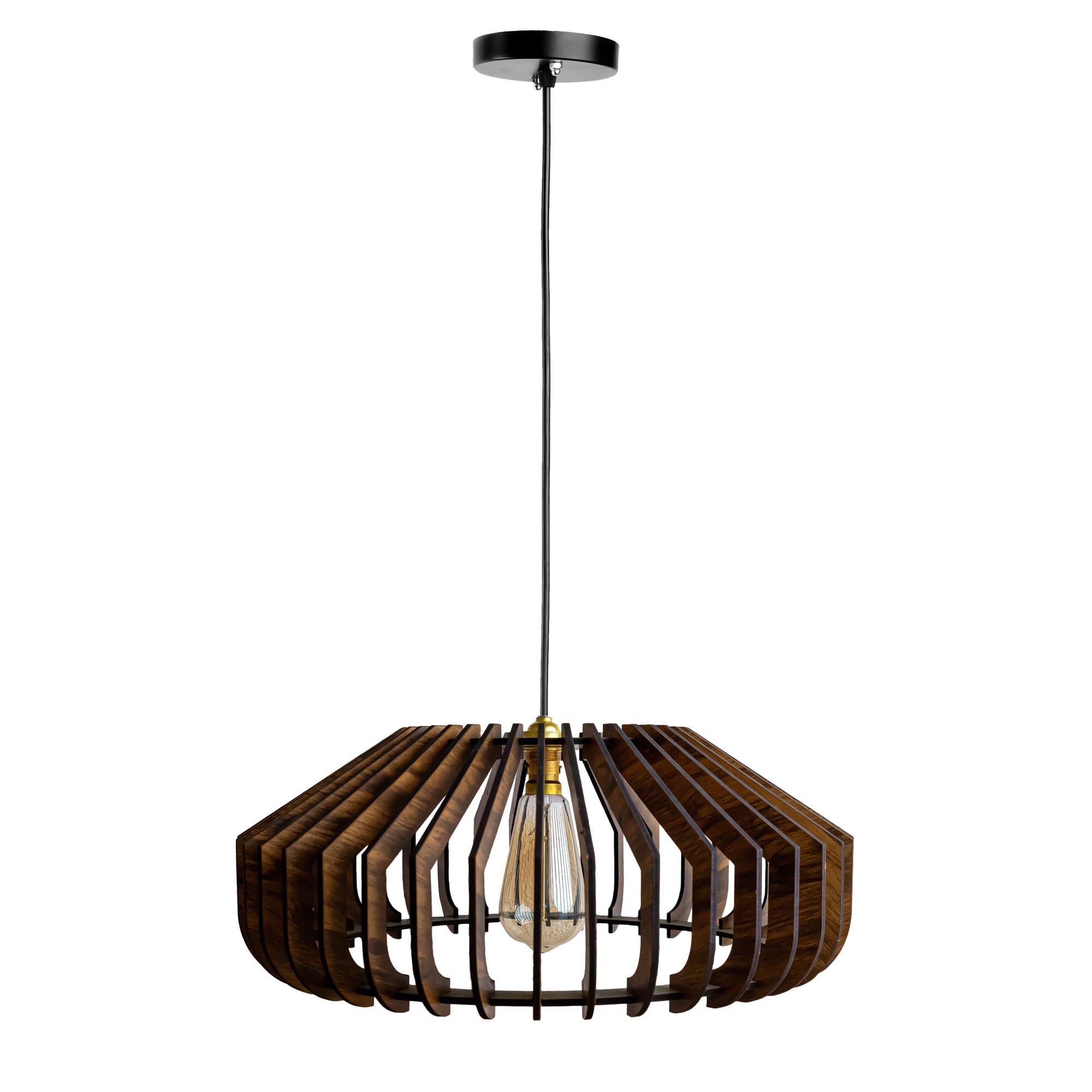 Carny Pine Wood Ceiling Lamp