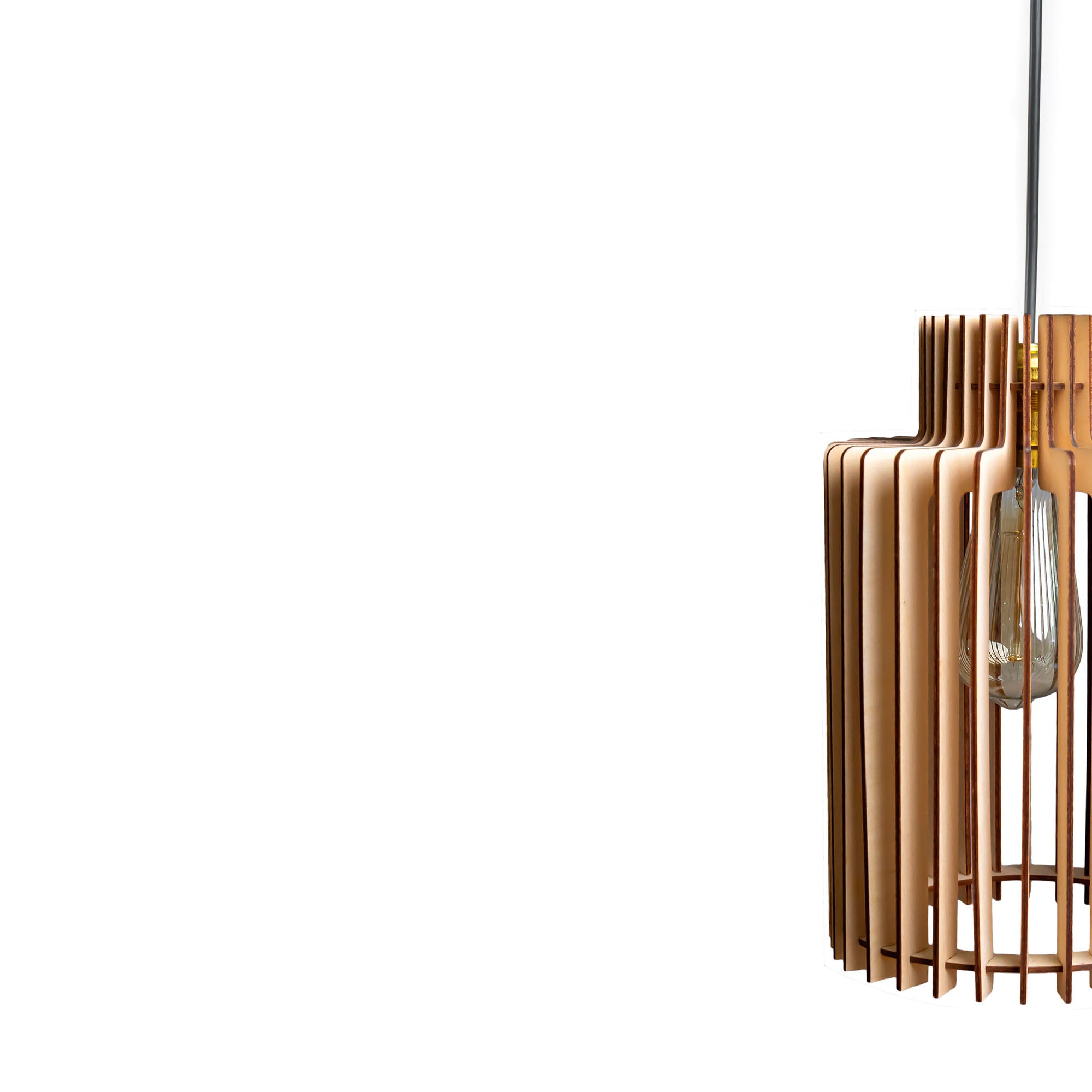 Casol Birch Wood Ceiling Lamp