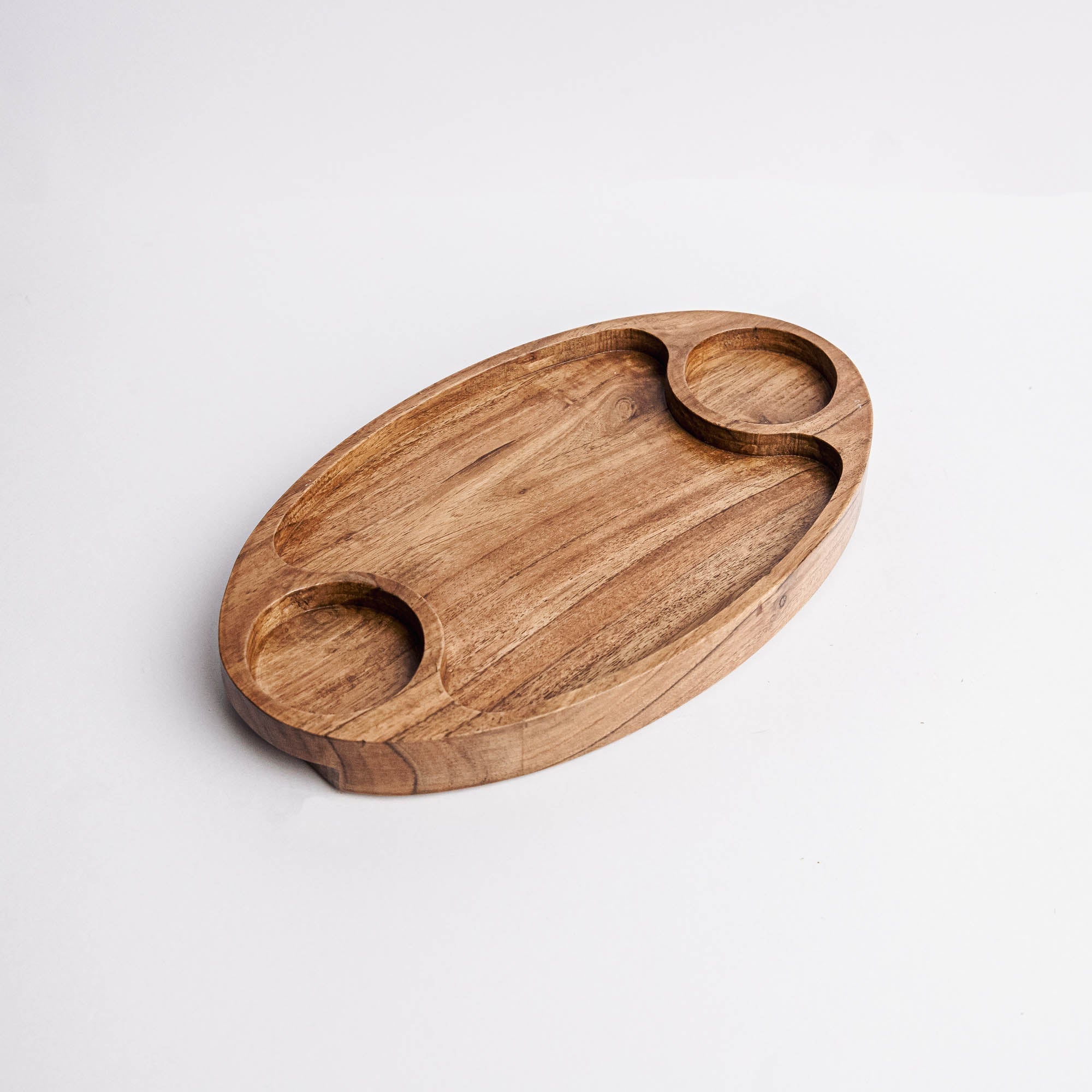 Domino Platter in Acacia Wood