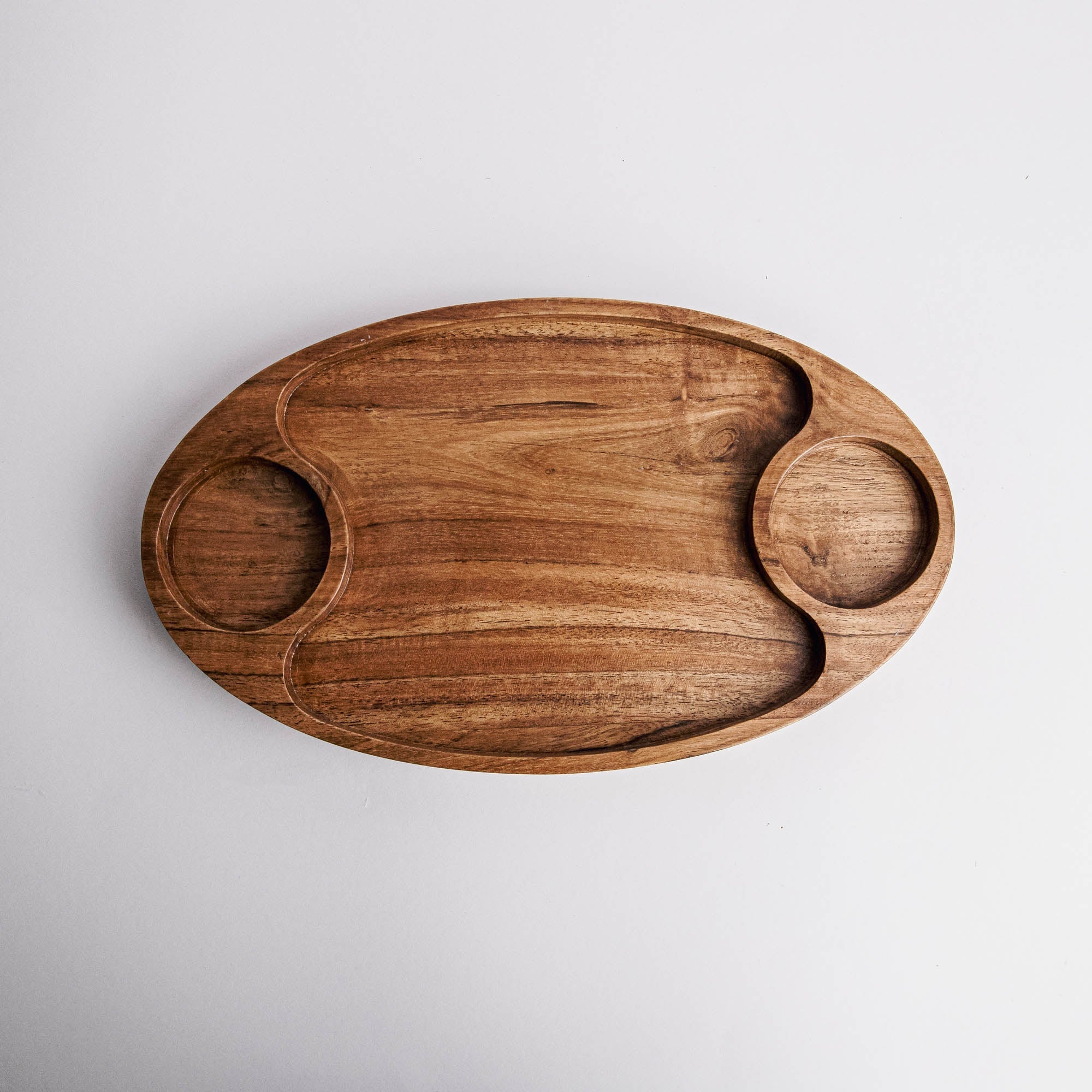 Domino Platter in Acacia Wood