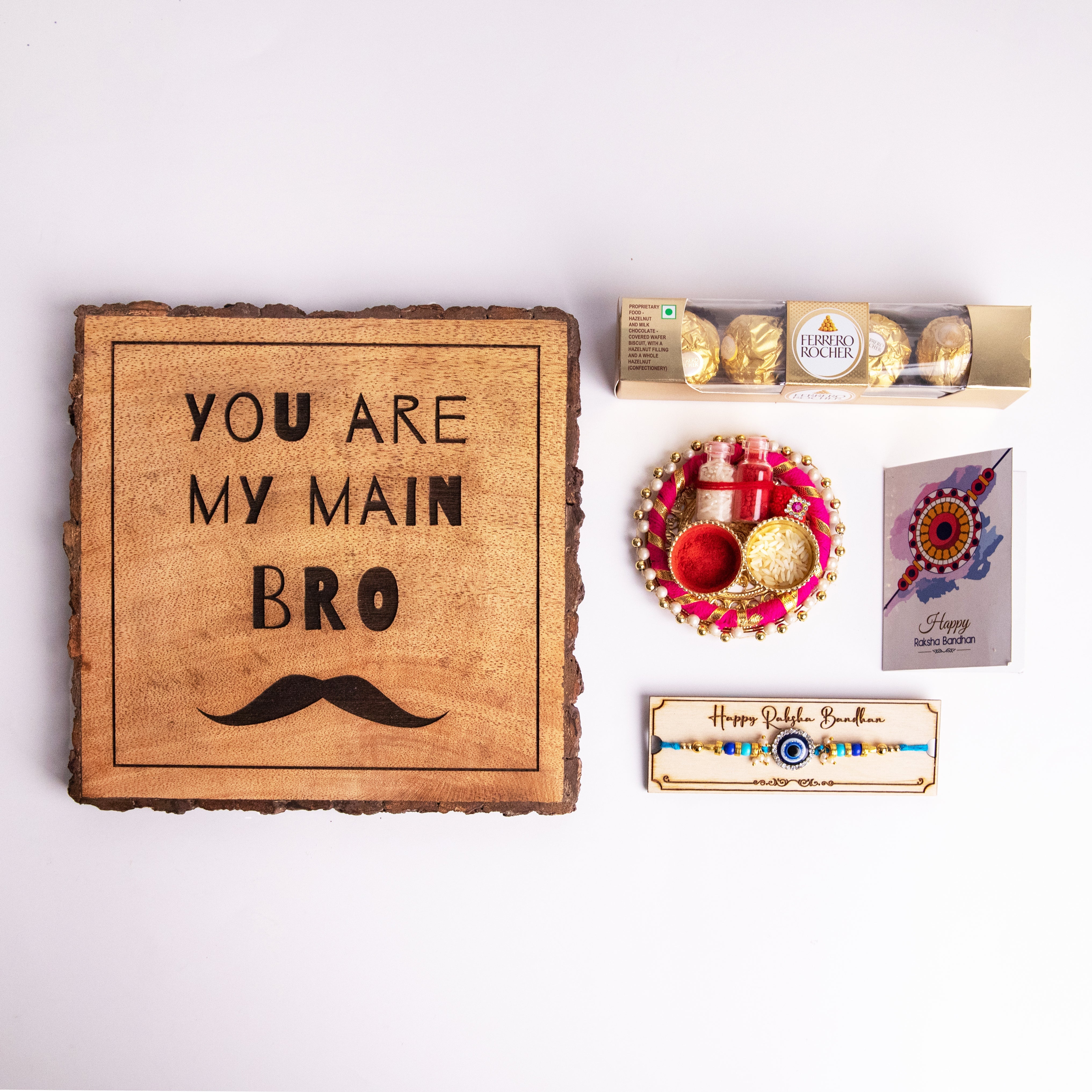 5-in-1 Sibling Love Treasure Box – A Heartfelt Hamper Featuring a Gift plaque for brother's