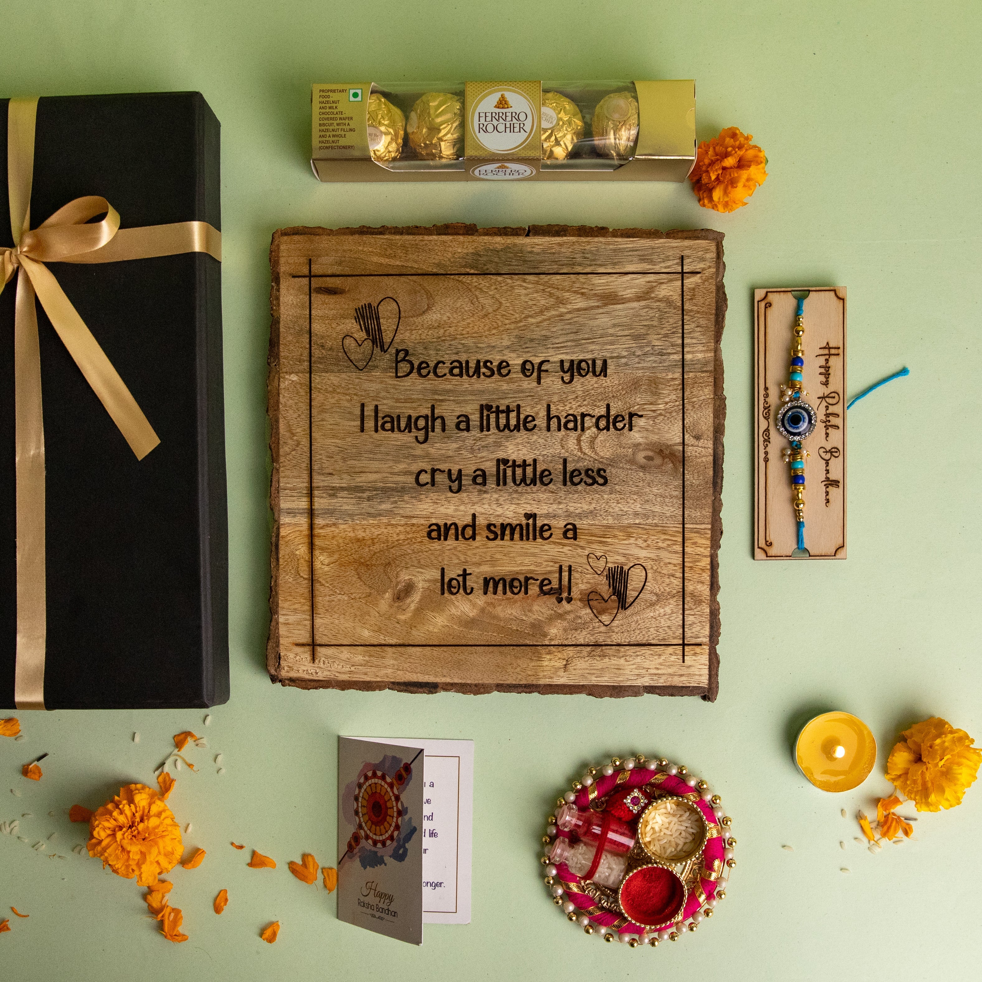5-in-1 Sibling Love Treasure Box – A Heartfelt Hamper Featuring a Gift plaque for brother's