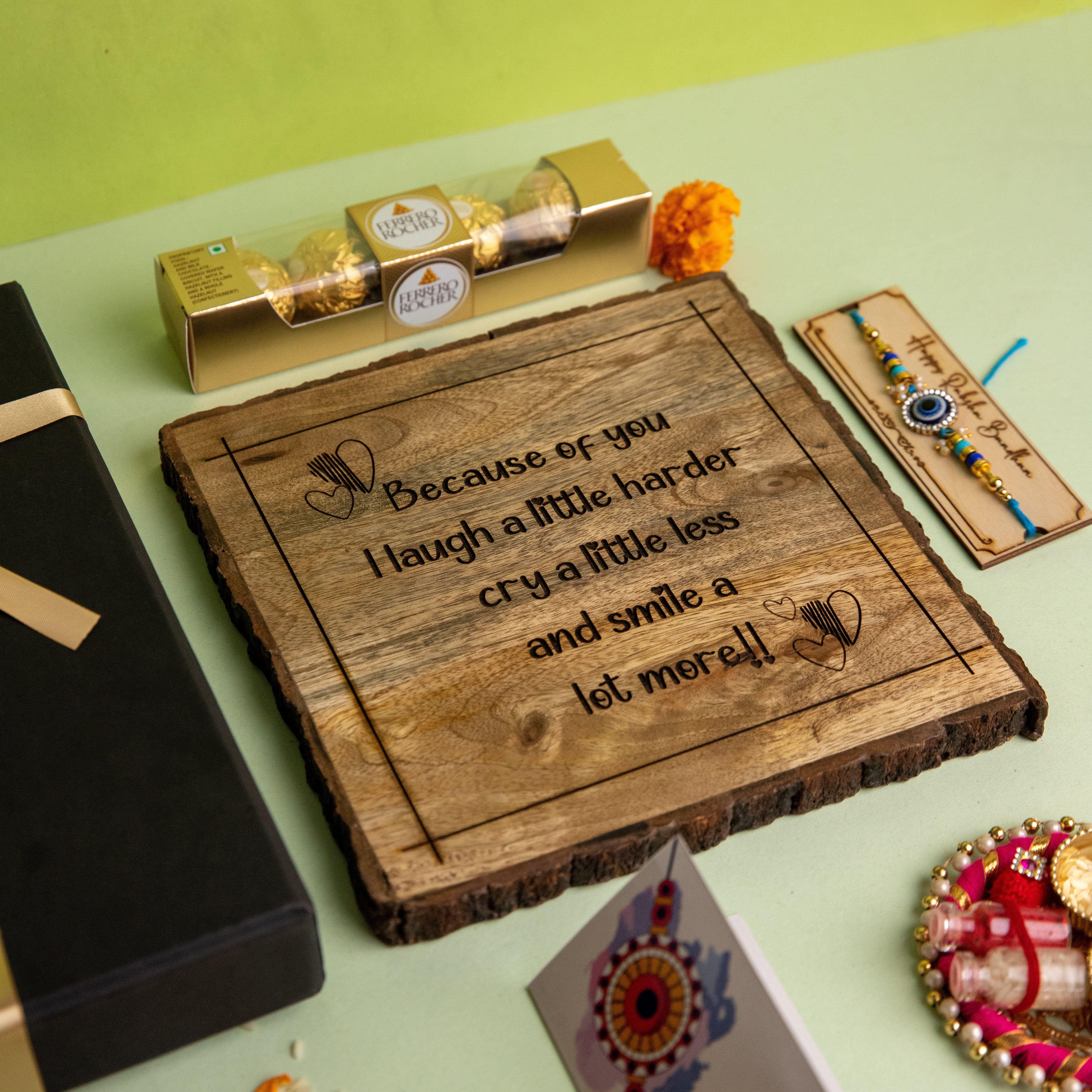 5-in-1 Sibling Love Treasure Box – A Heartfelt Hamper Featuring a Gift plaque for brother's