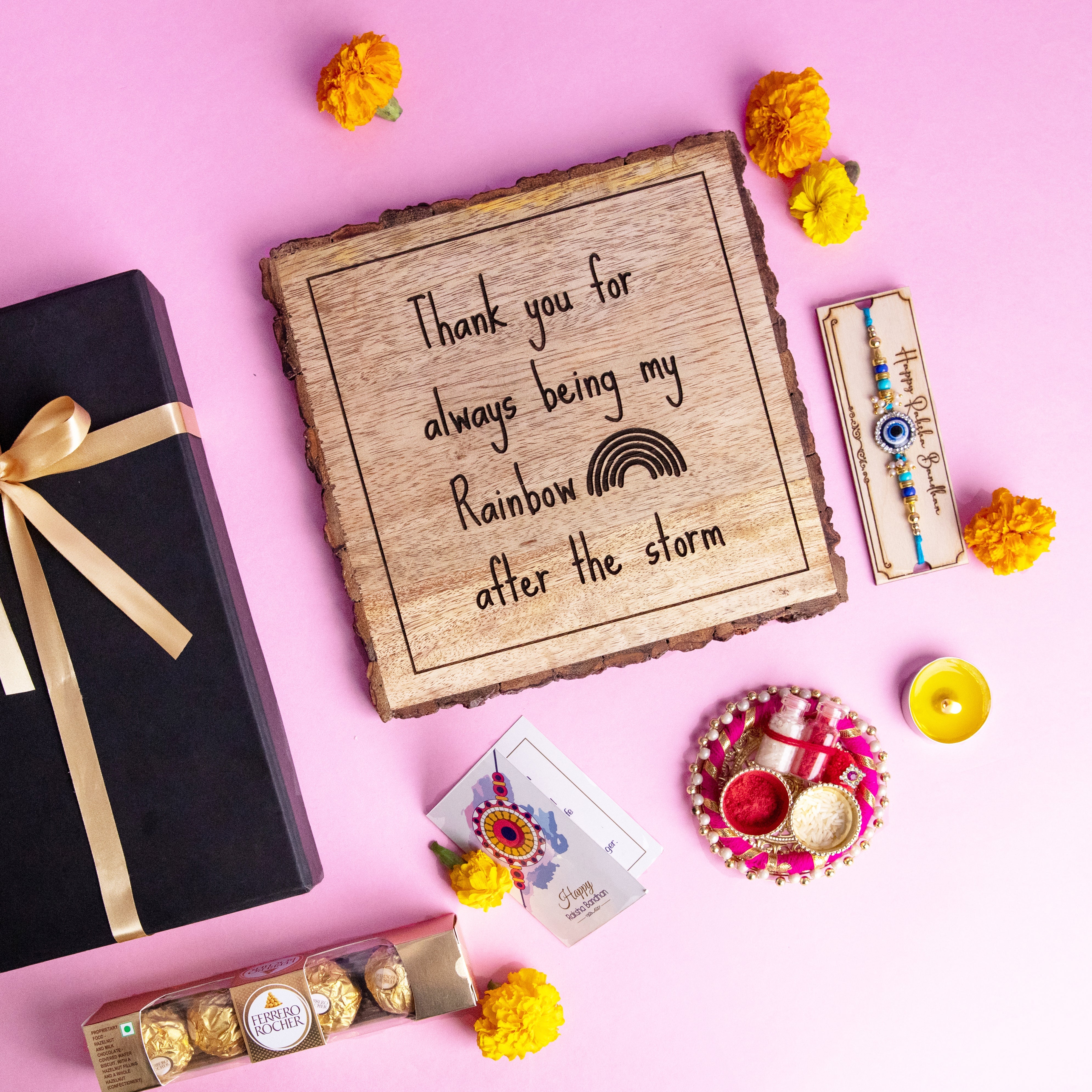 5-in-1 Sibling Love Treasure Box – A Heartfelt Hamper Featuring a Gift plaque for brother's