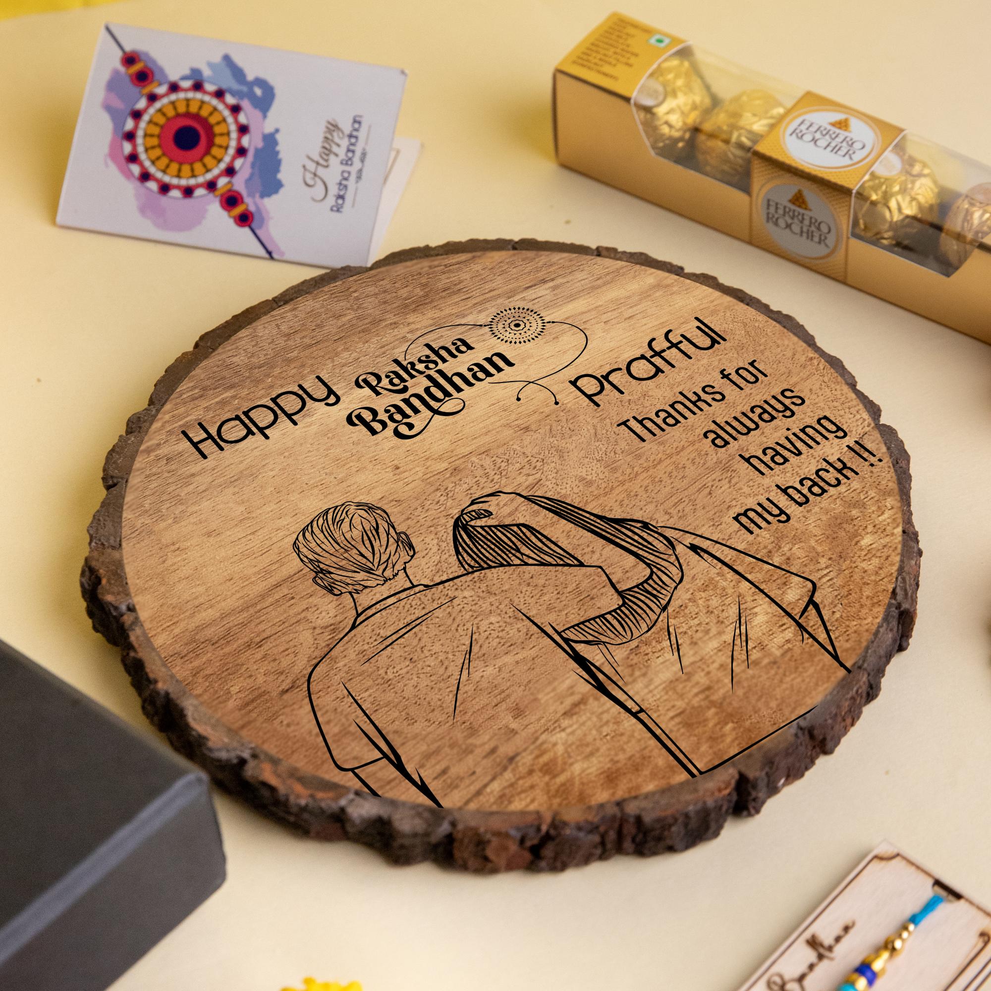 5-in-1 Sibling Love Treasure Box – A Heartfelt Hamper Featuring a Gift plaque for brother's