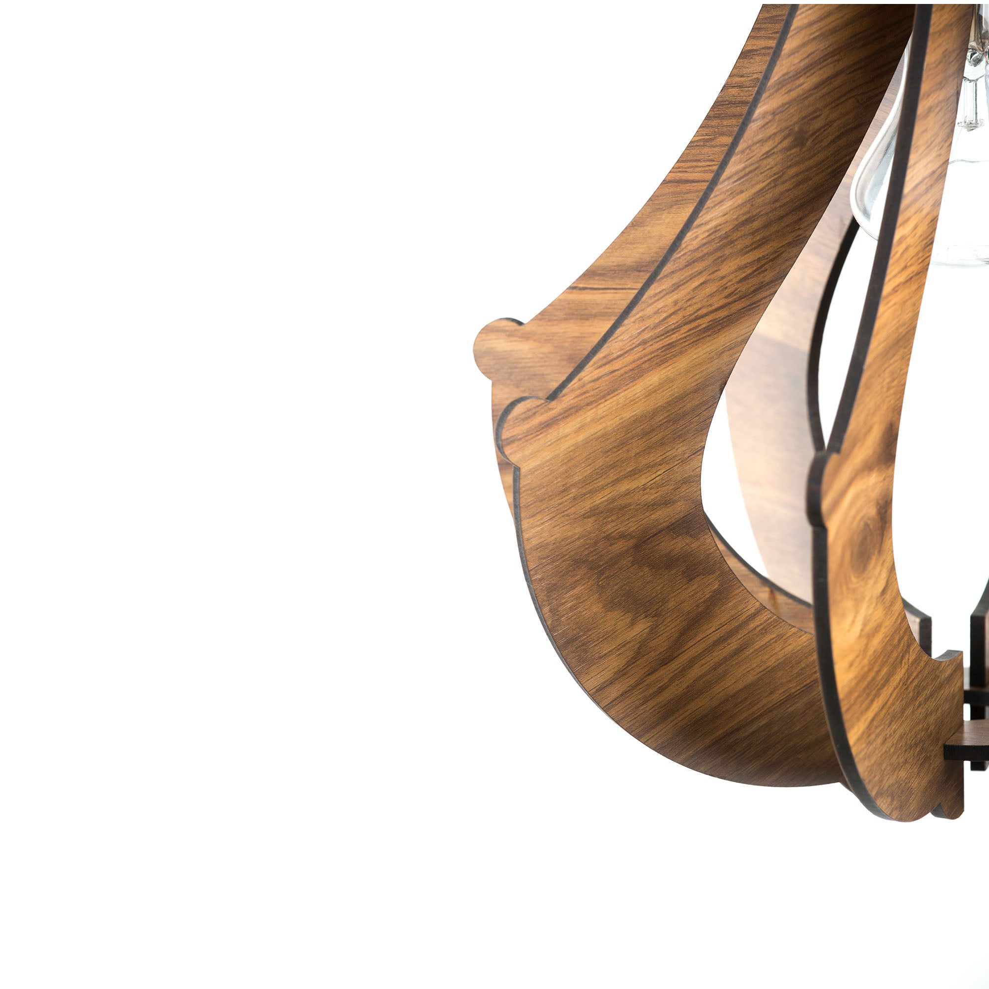 Wooden Pendant Light without Bulb