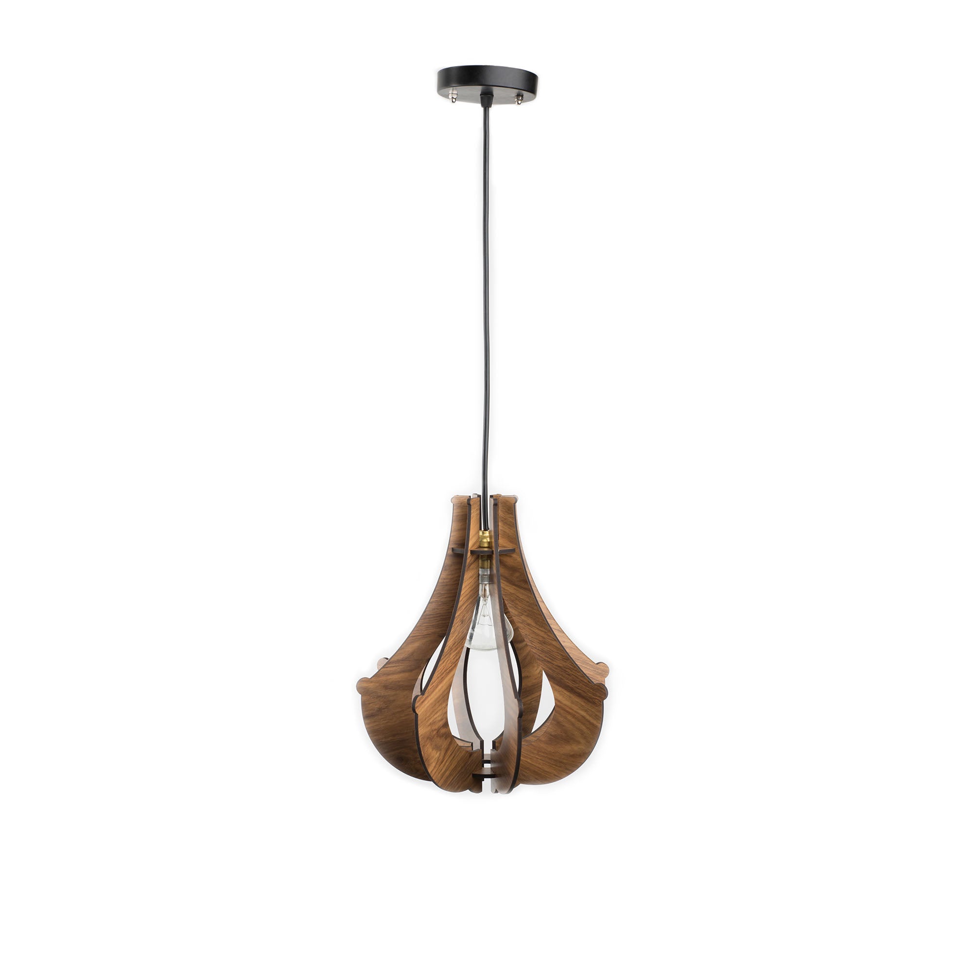 Wooden Pendant Light without Bulb