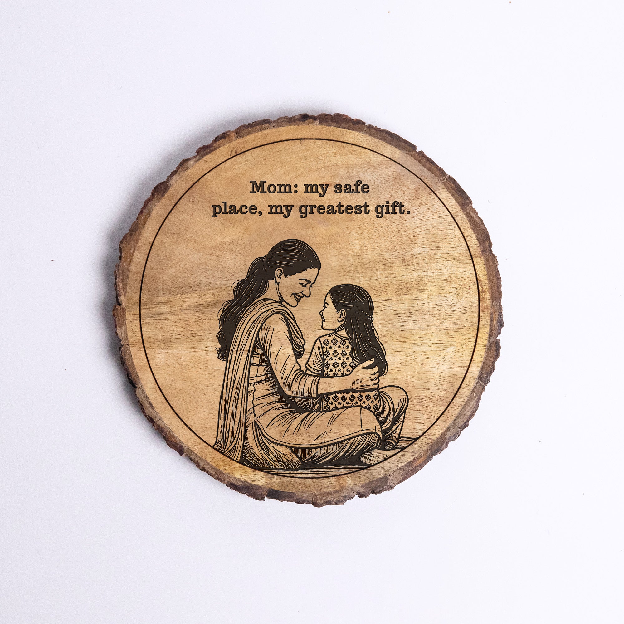 Handcrafted Mango Wood Personalized plaque-Mother's day Gift