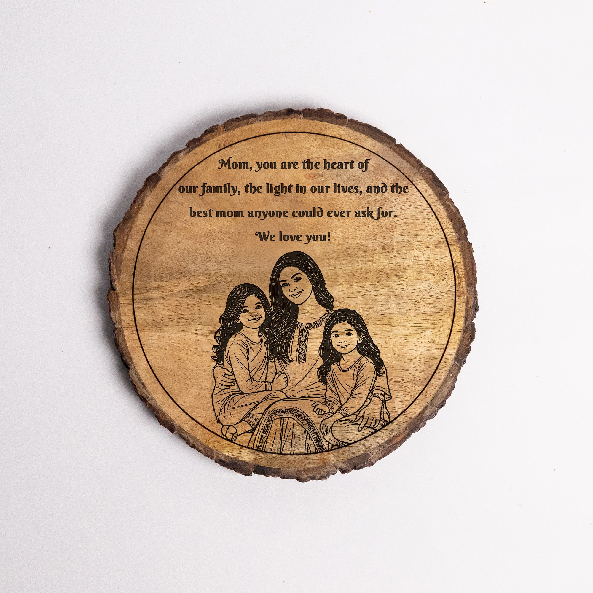 Handcrafted Mango Wood Personalized plaque-Mother's day Gift
