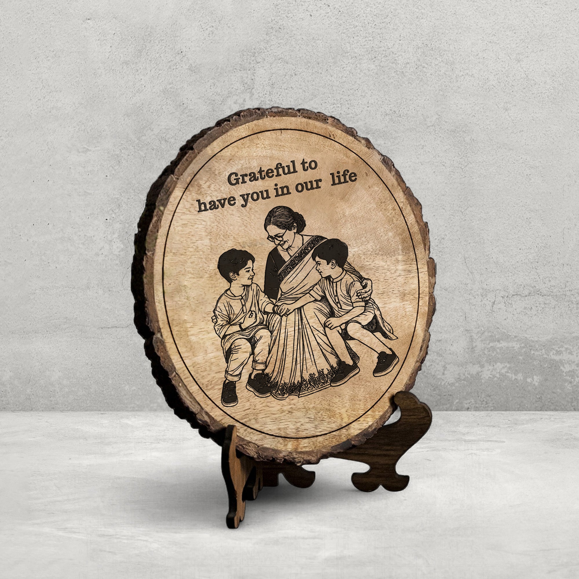 Handcrafted Mango Wood Personalized plaque-Mother's day Gift
