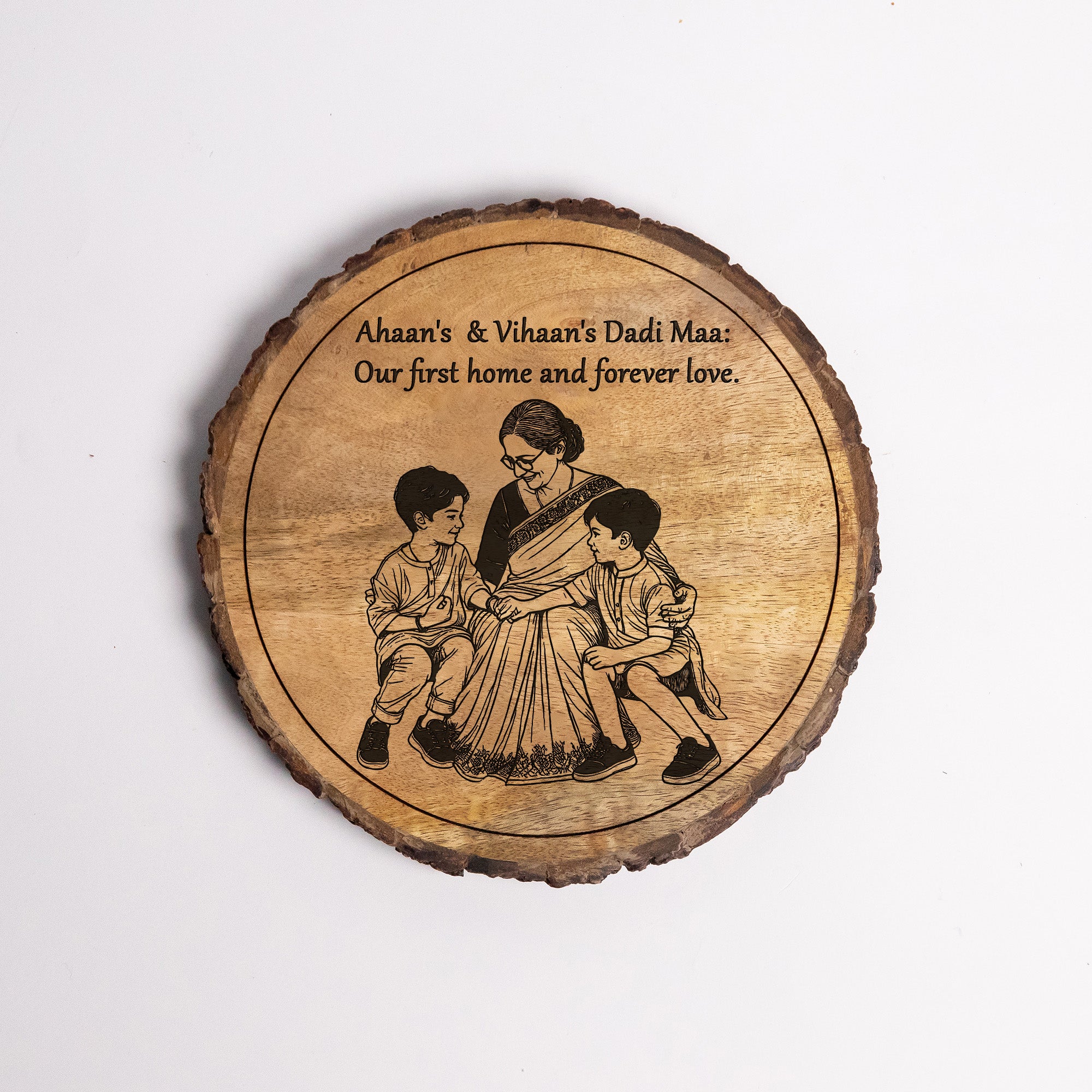 Handcrafted Mango Wood Personalized plaque-Mother's day Gift