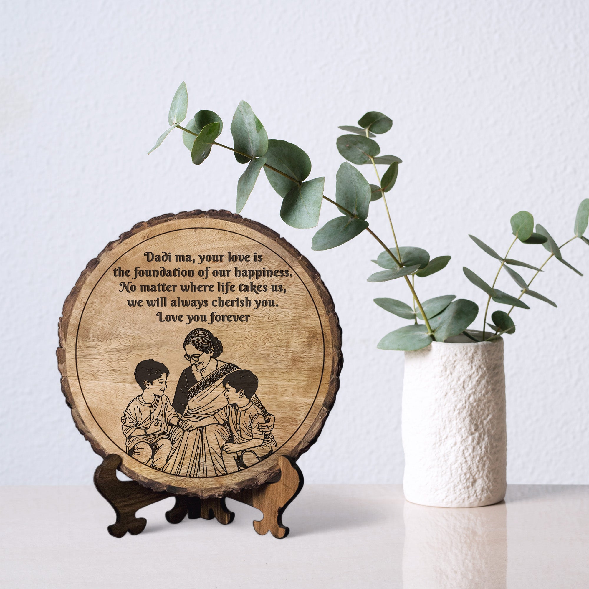 Handcrafted Mango Wood Personalized plaque-Mother's day Gift