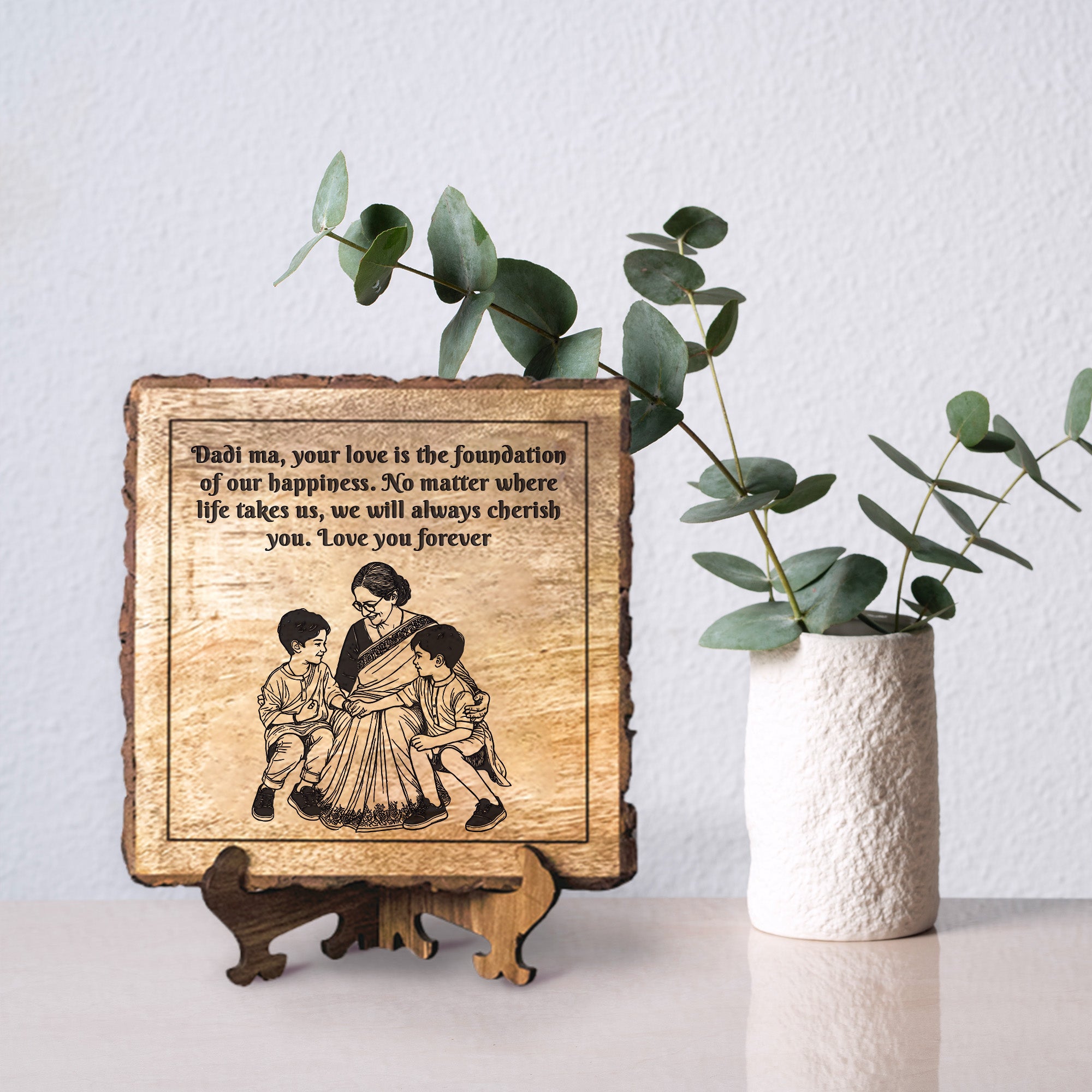 Handcrafted Mango Wood Personalized plaque-Mother's day Gift