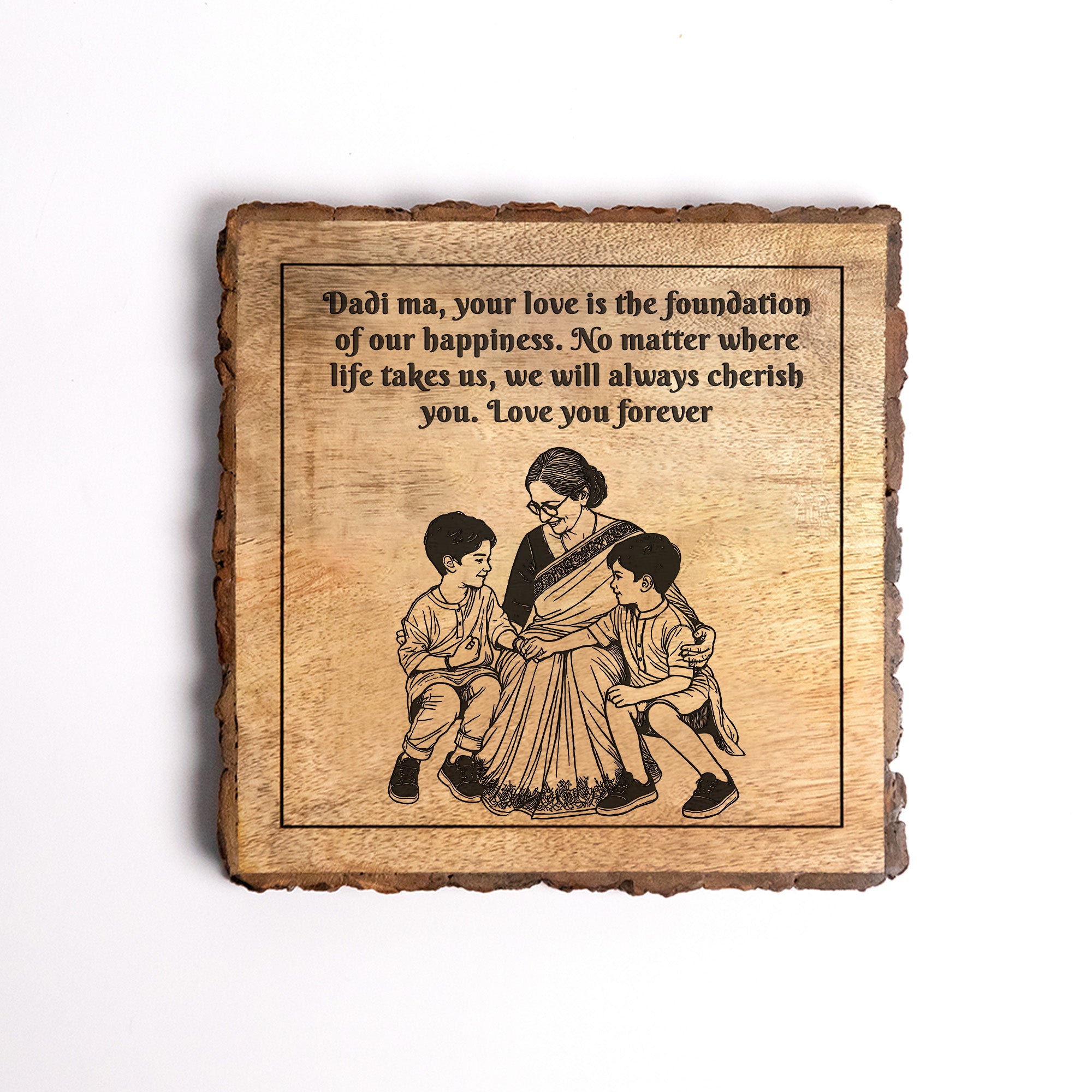Handcrafted Mango Wood Personalized plaque-Mother's day Gift