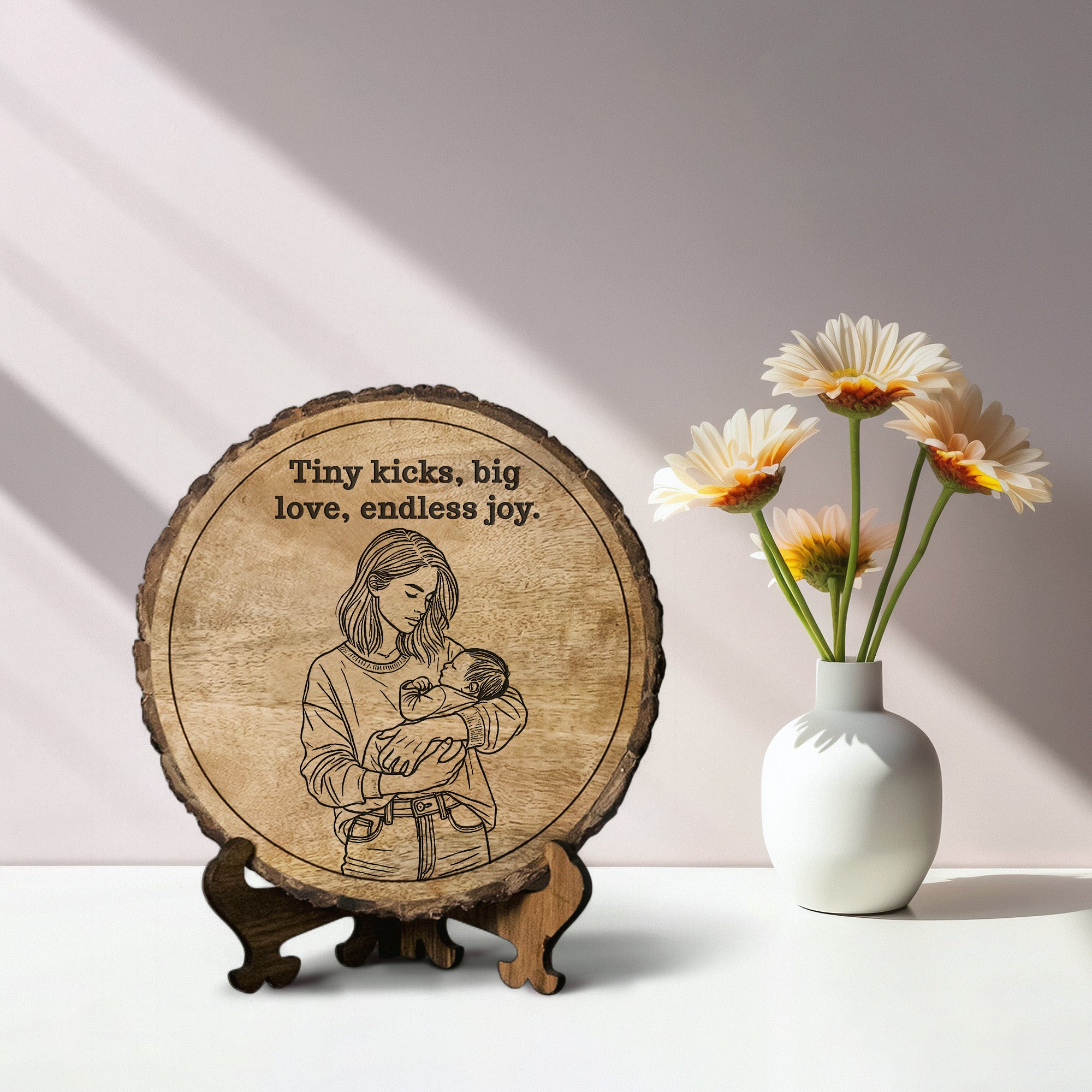 Handcrafted Mango Wood Personalized plaque-Mother's day Gift