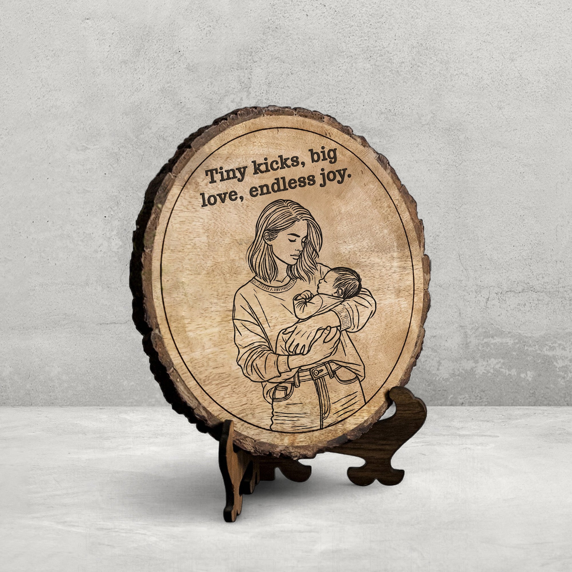 Handcrafted Mango Wood Personalized plaque-Mother's day Gift