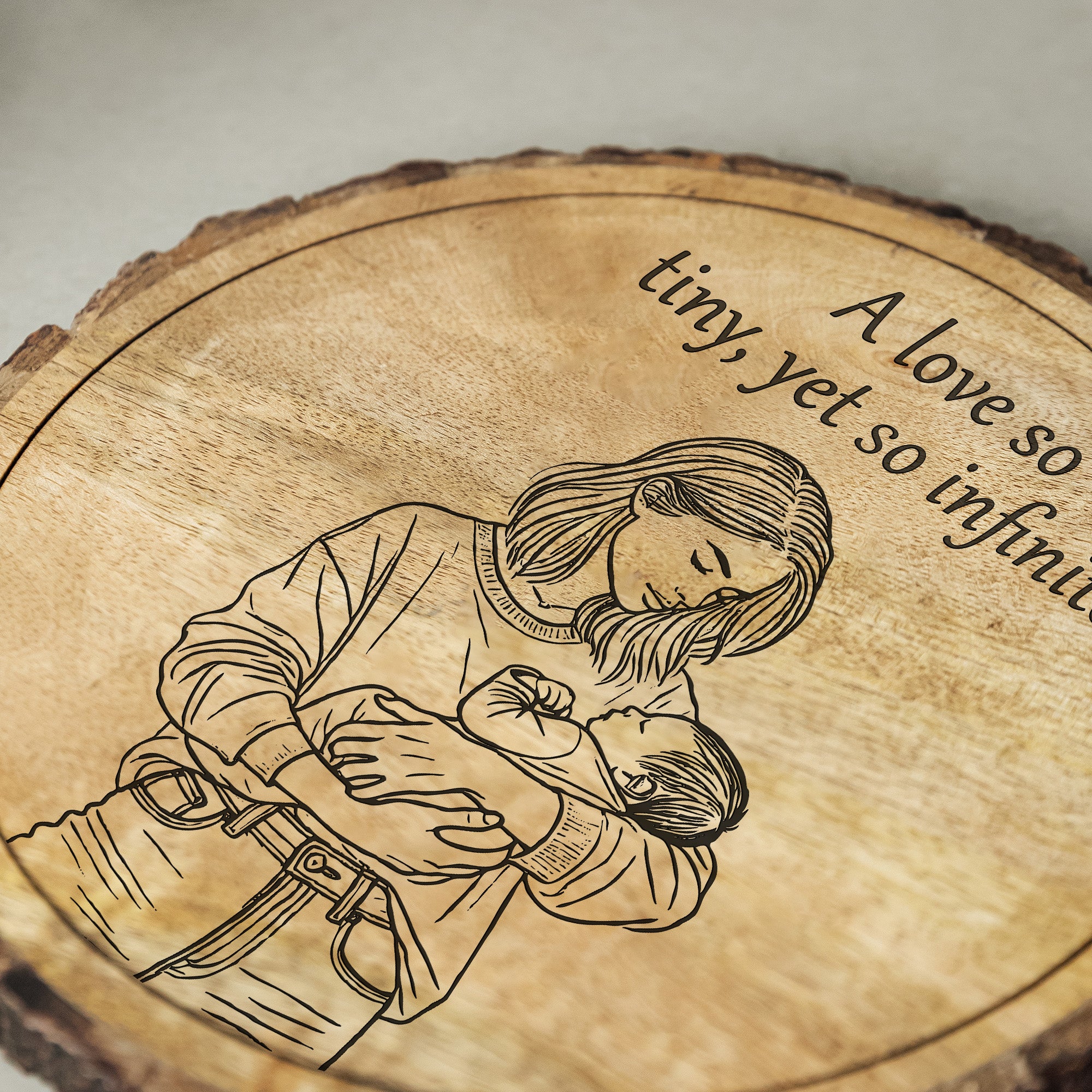 Handcrafted Mango Wood Personalized plaque-Mother's day Gift