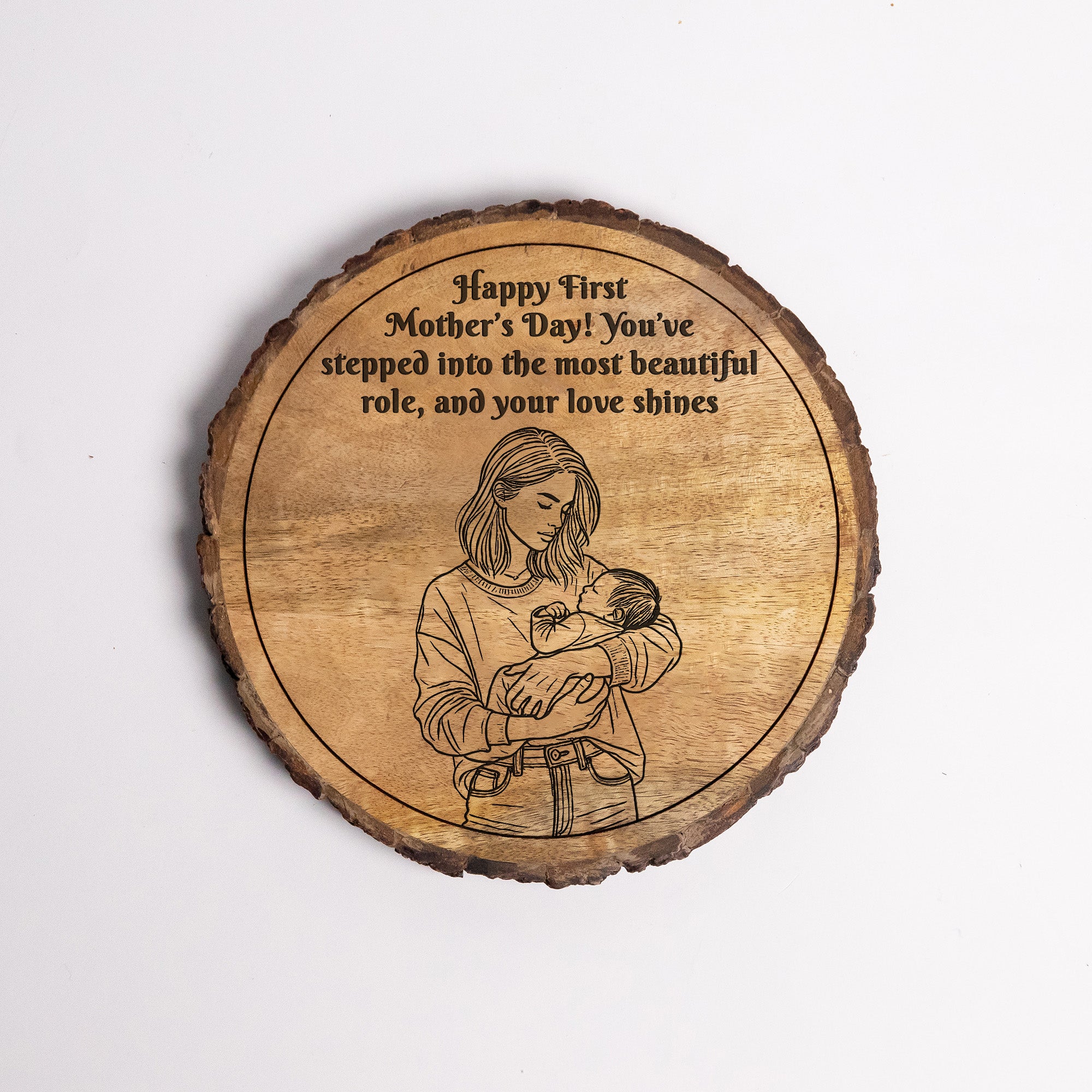 Handcrafted Mango Wood Personalized plaque-Mother's day Gift