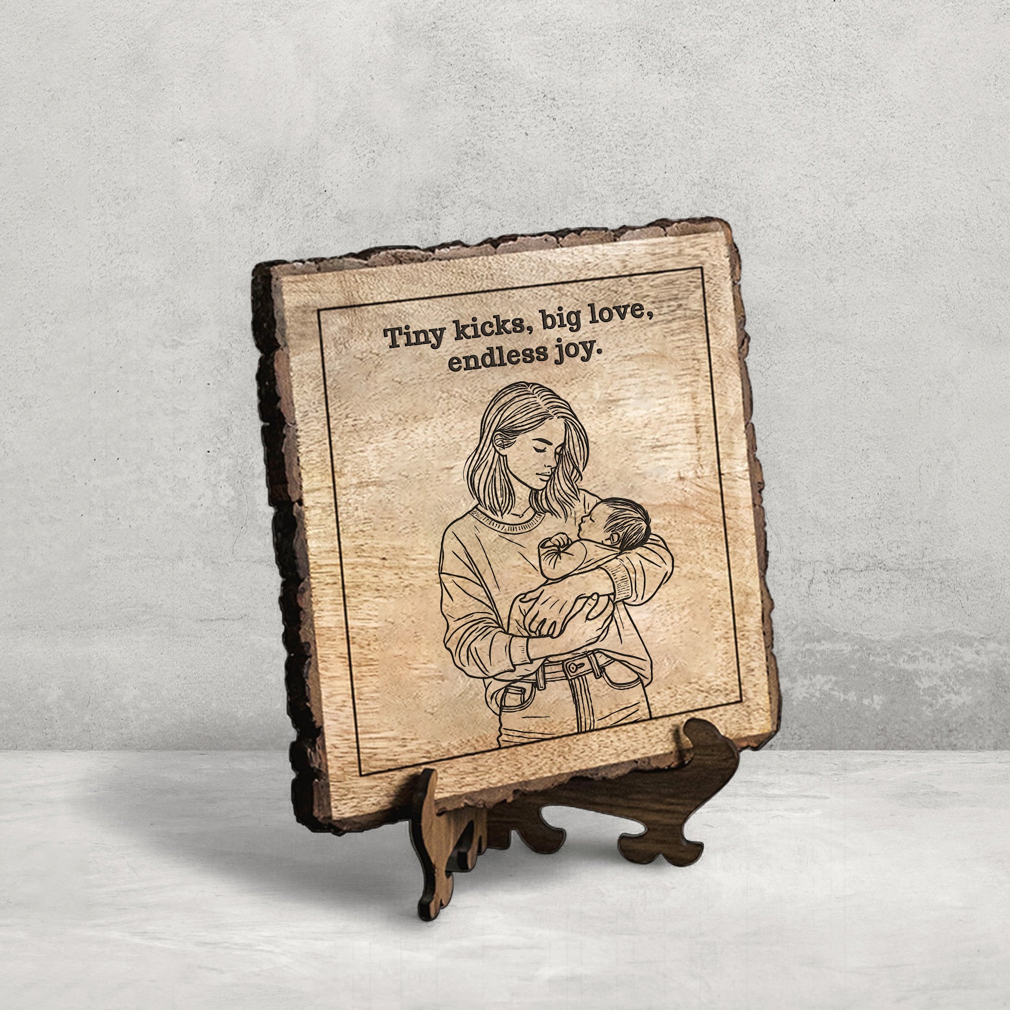 Handcrafted Mango Wood Personalized plaque-Mother's day Gift