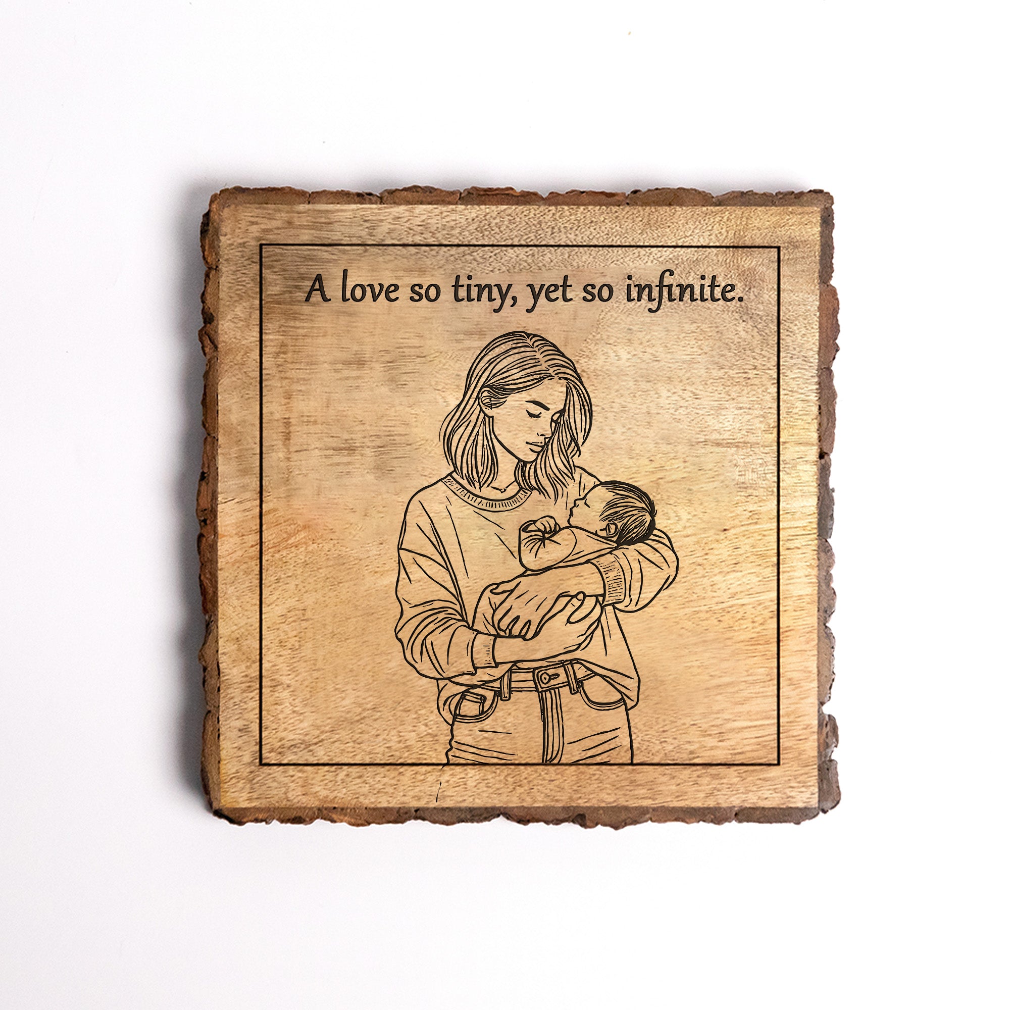Handcrafted Mango Wood Personalized plaque-Mother's day Gift