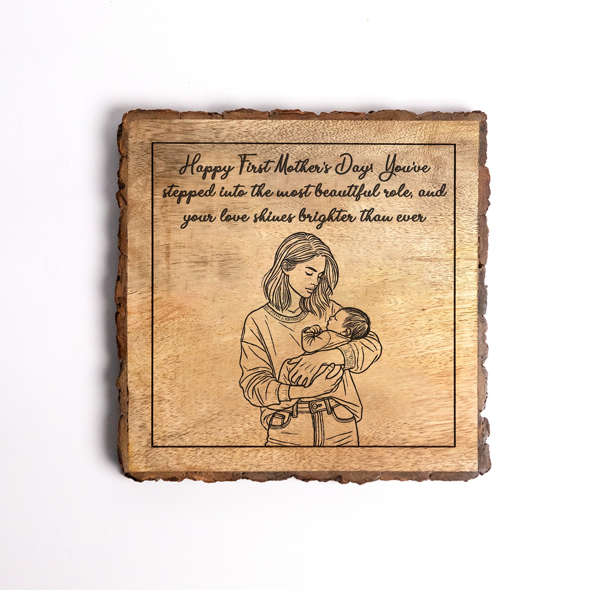 Handcrafted Mango Wood Personalized plaque-Mother's day Gift