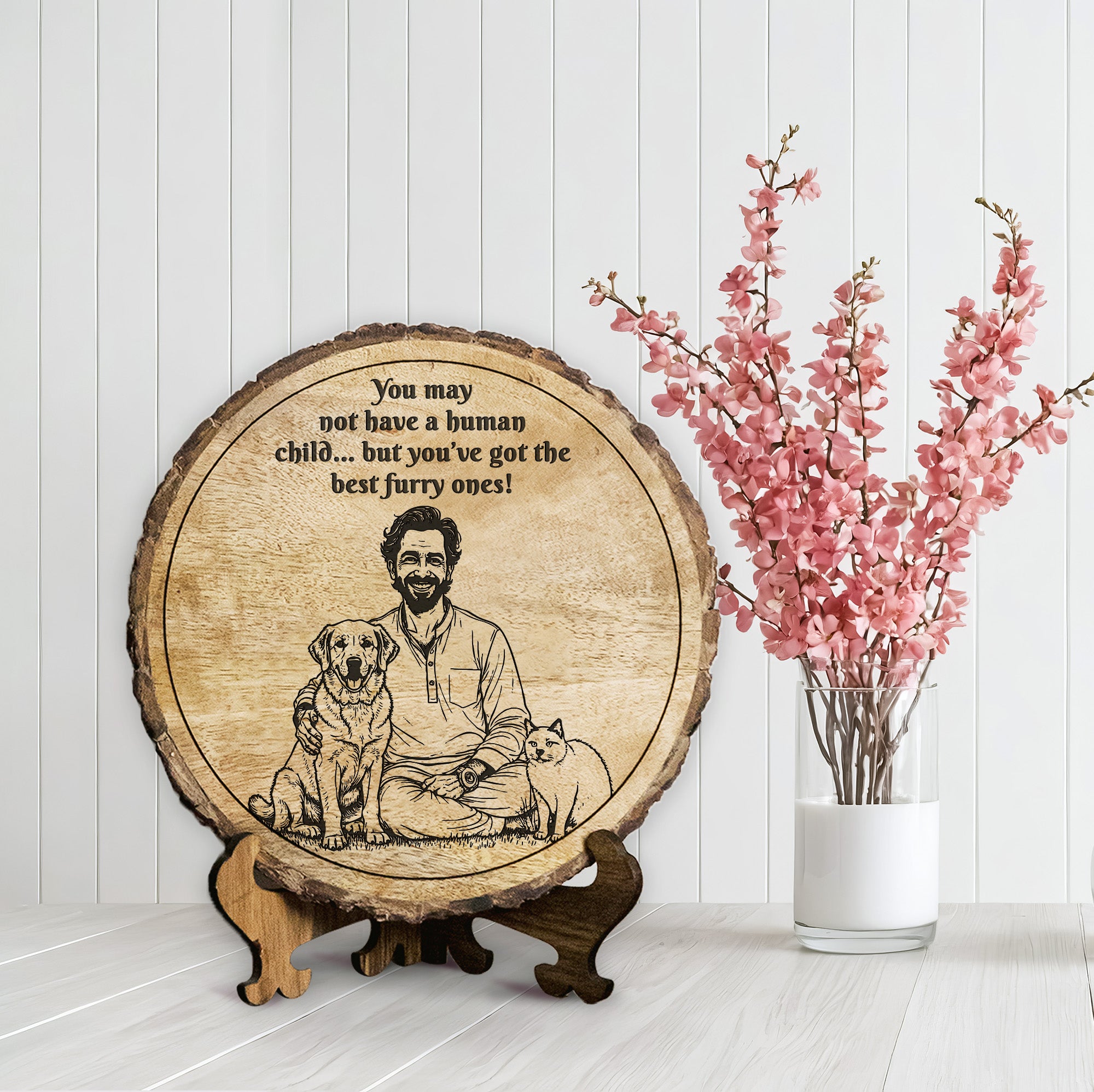 Handcrafted Mango Wood Personalized plaque - Father's day Gift