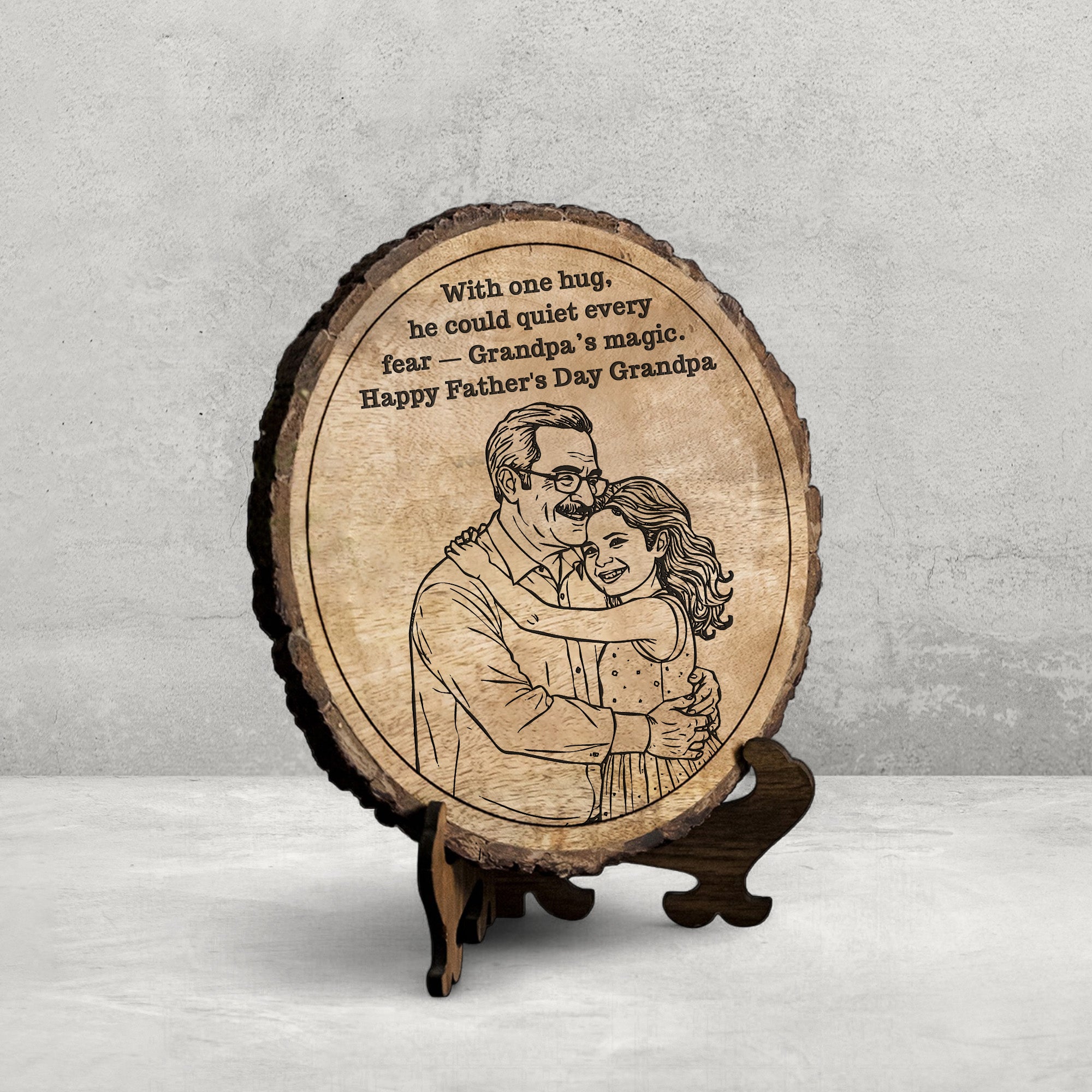 Handcrafted Mango Wood Personalized plaque - Father's day Gift