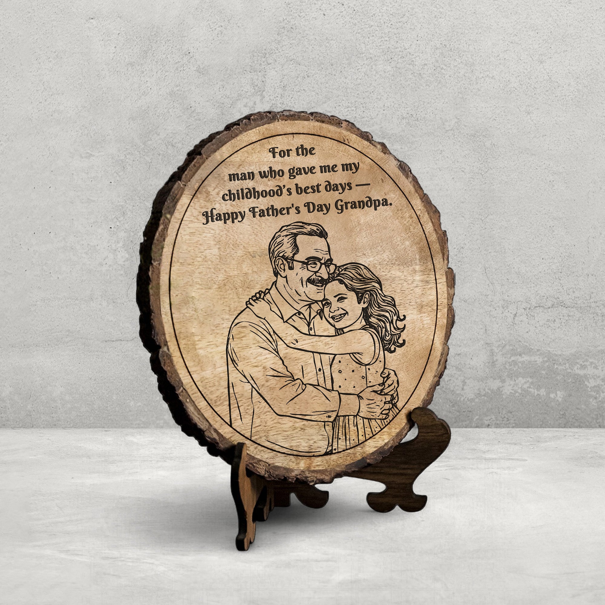 Handcrafted Mango Wood Personalized plaque - Father's day Gift