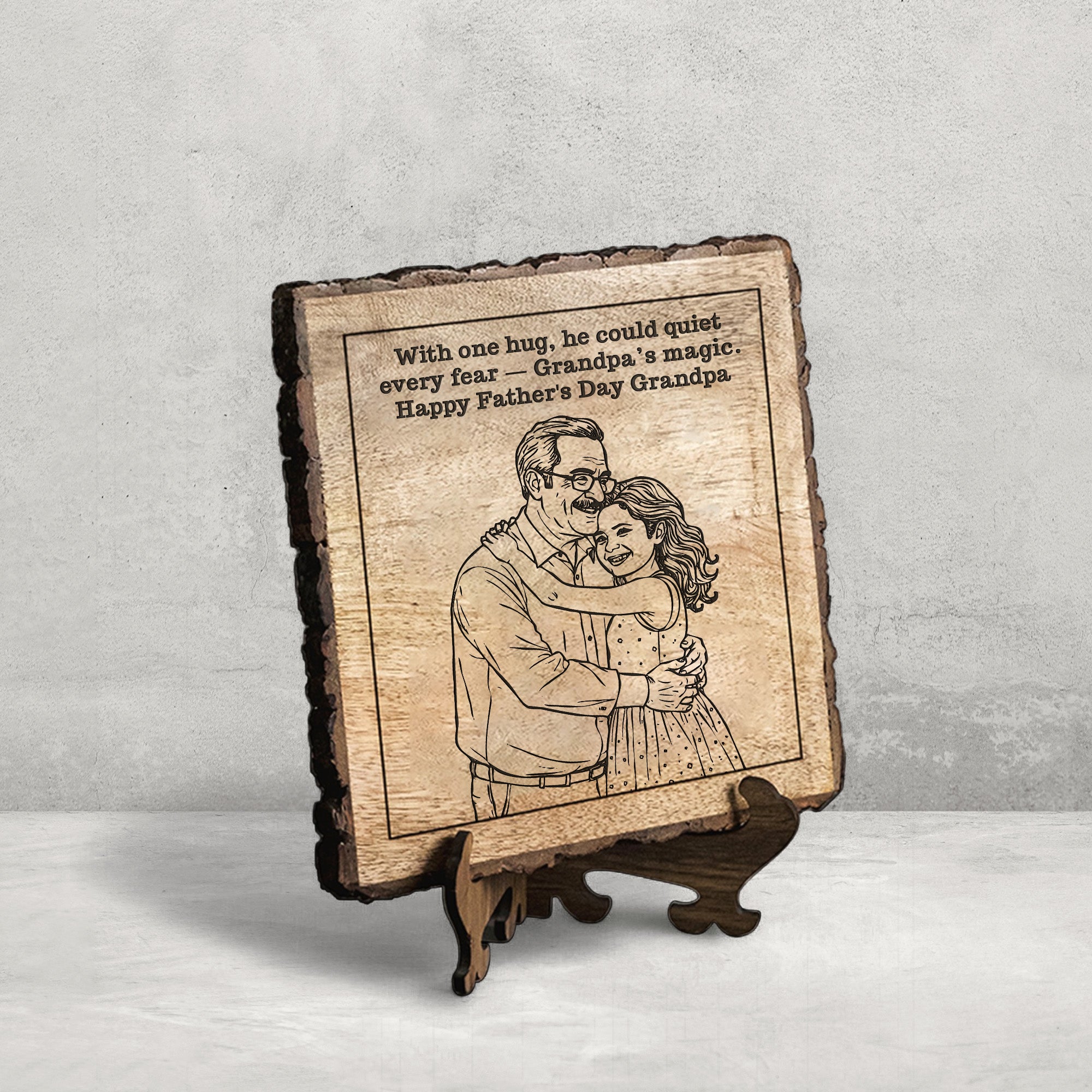 Handcrafted Mango Wood Personalized plaque - Father's day Gift