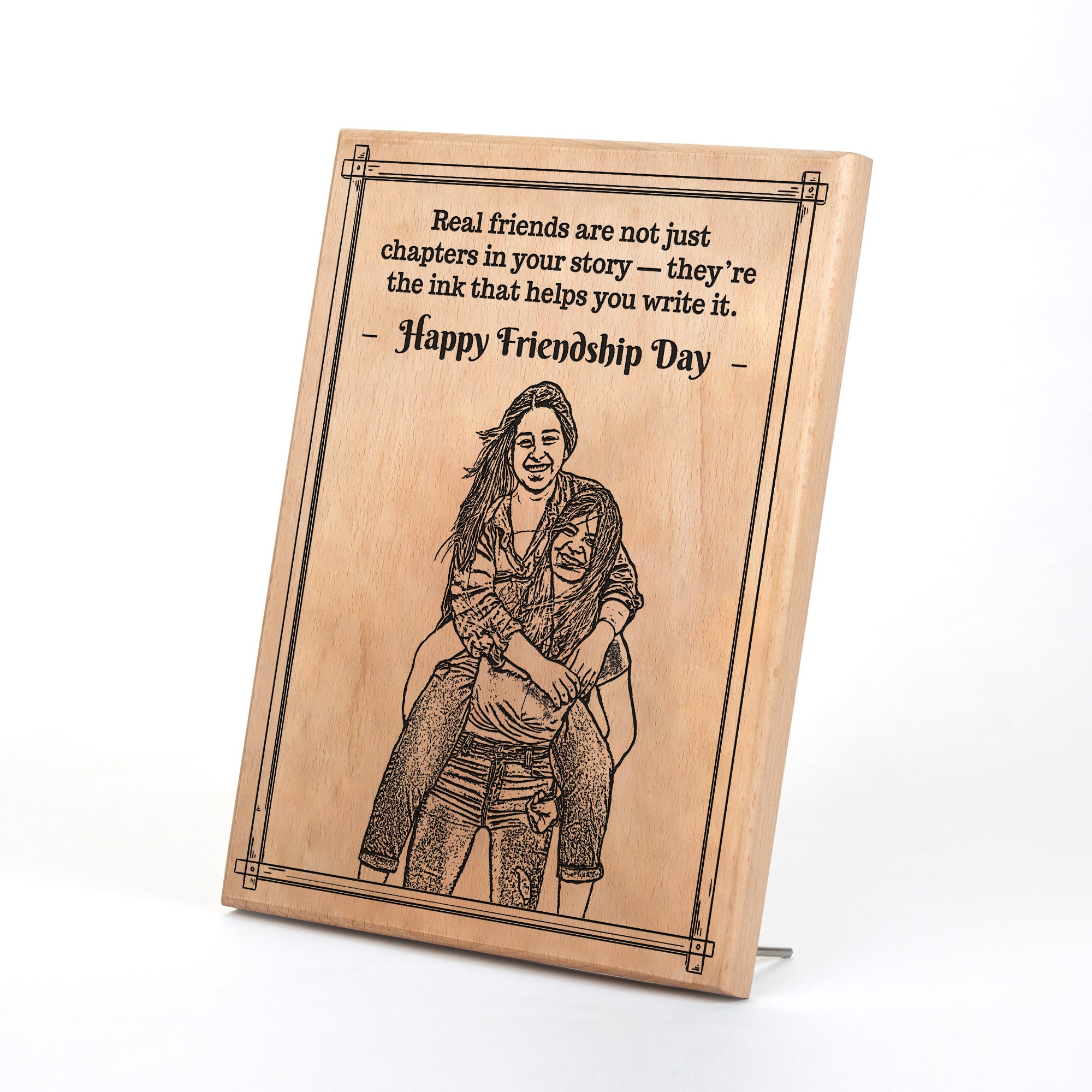 Handcrafted Mango Wood Personalized plaque- Friendship Day  Gift  9 x 12