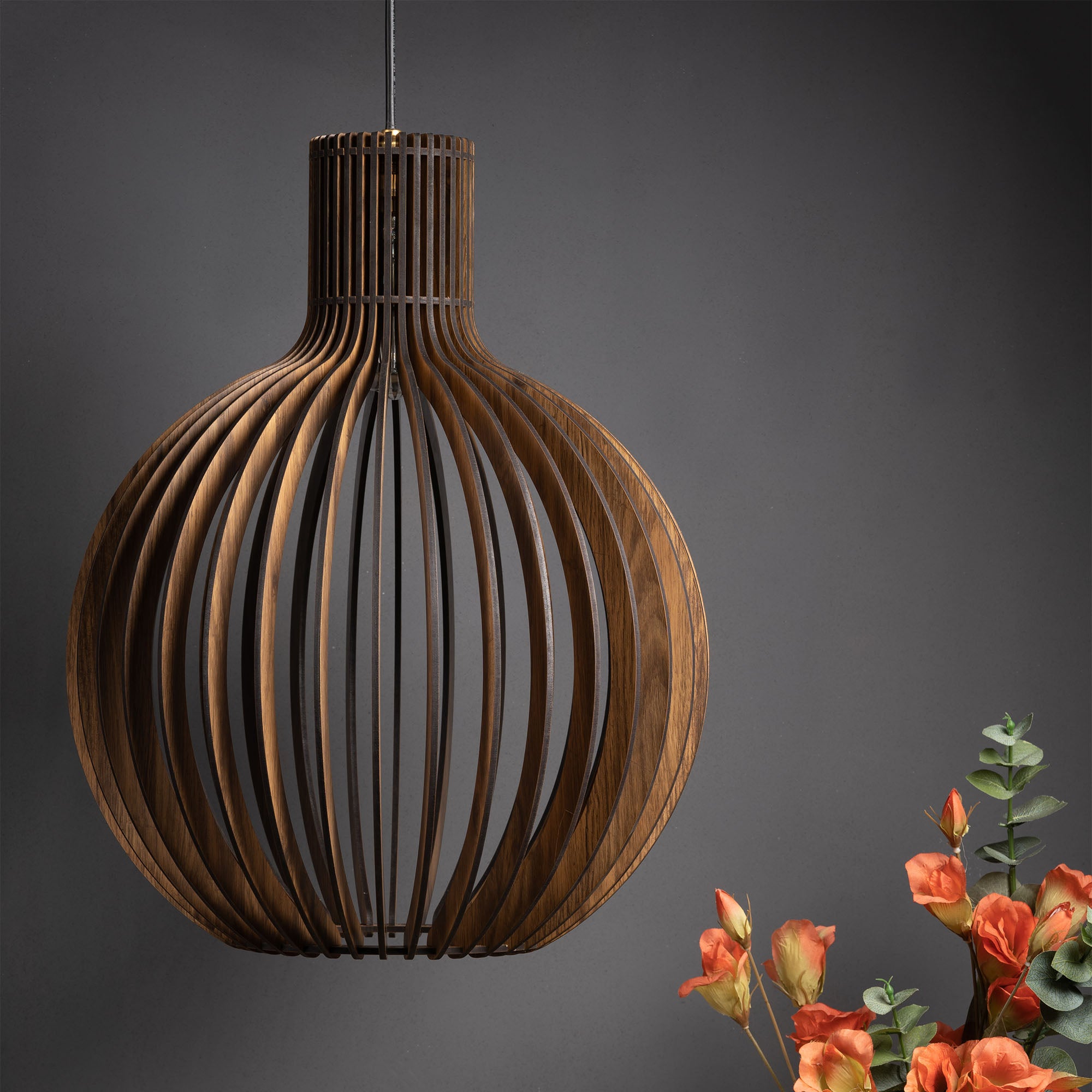 Bongo Ceiling Pine Wood Lamp