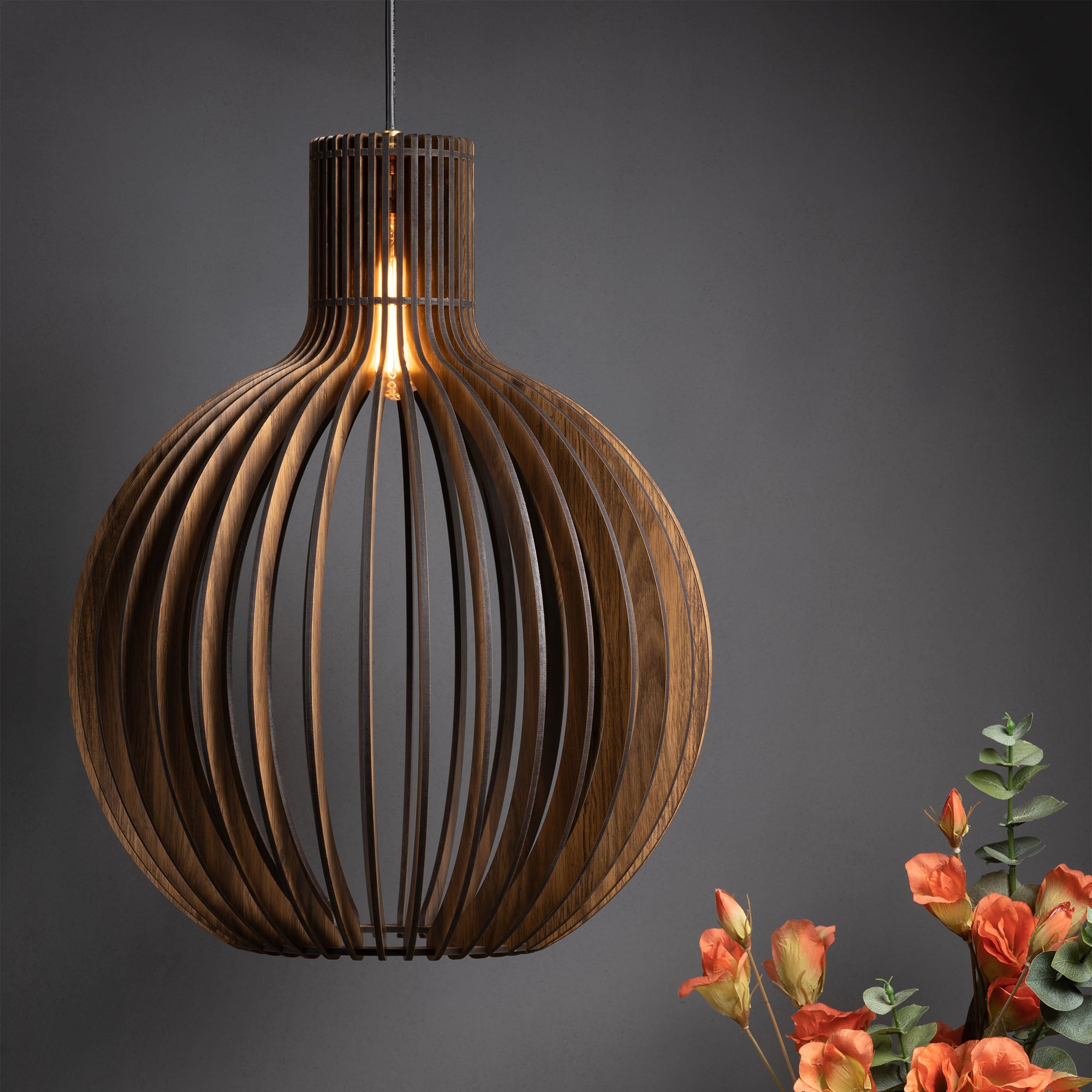 Bongo Ceiling Pine Wood Lamp