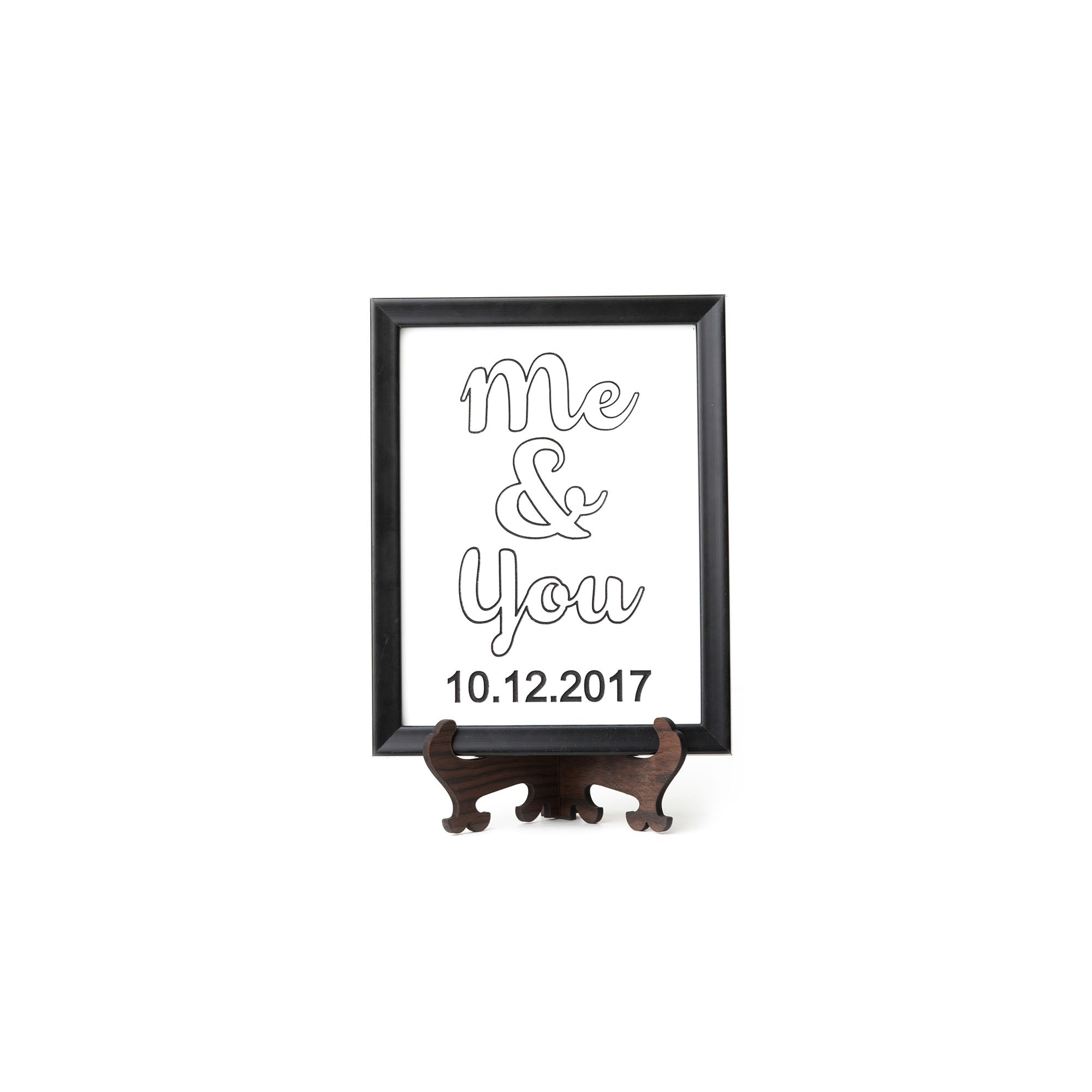 'Me and You' Marble plaque Black colour